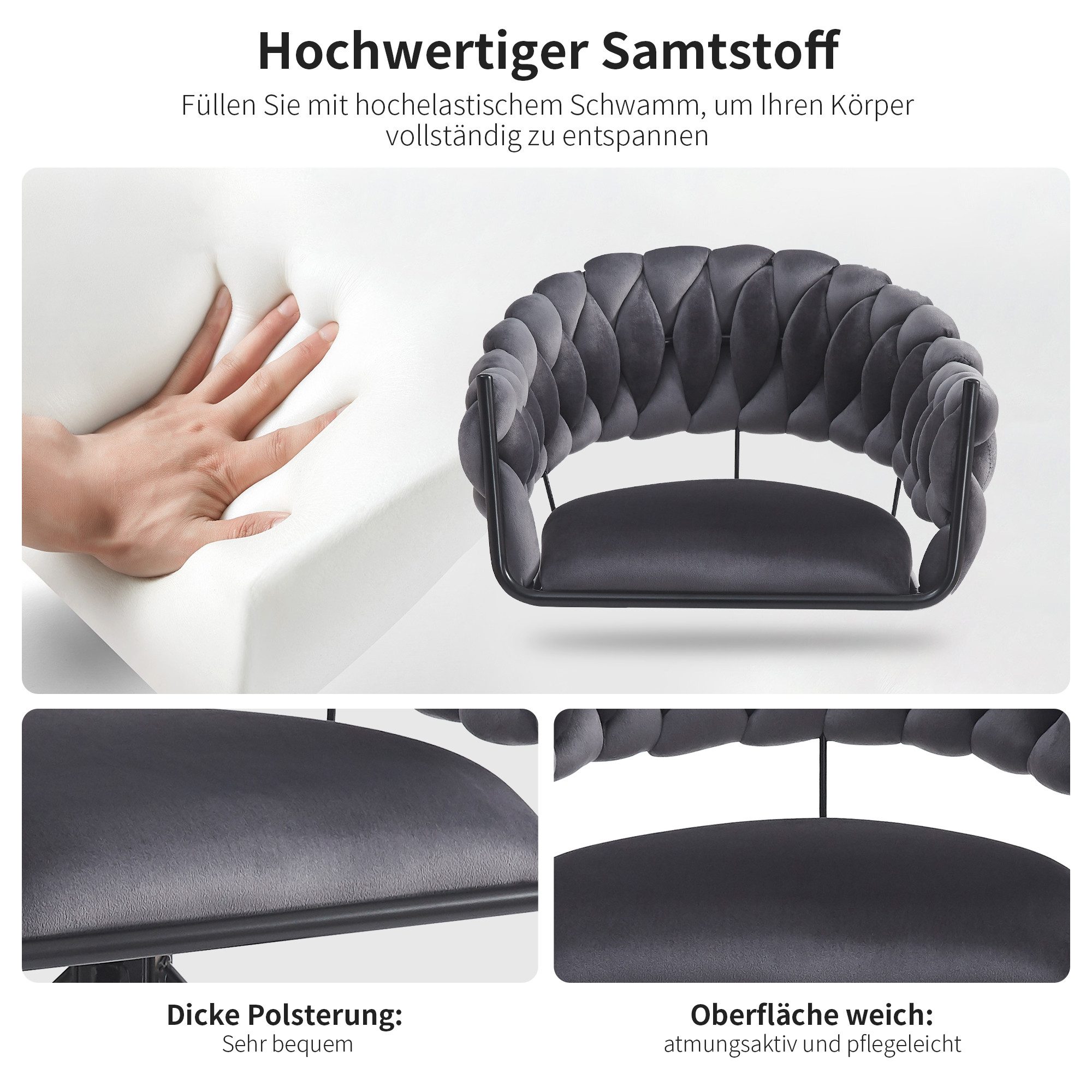 HAUSS SPOLE Esszimmerstuhl 6 St ergonomischer günstig online kaufen