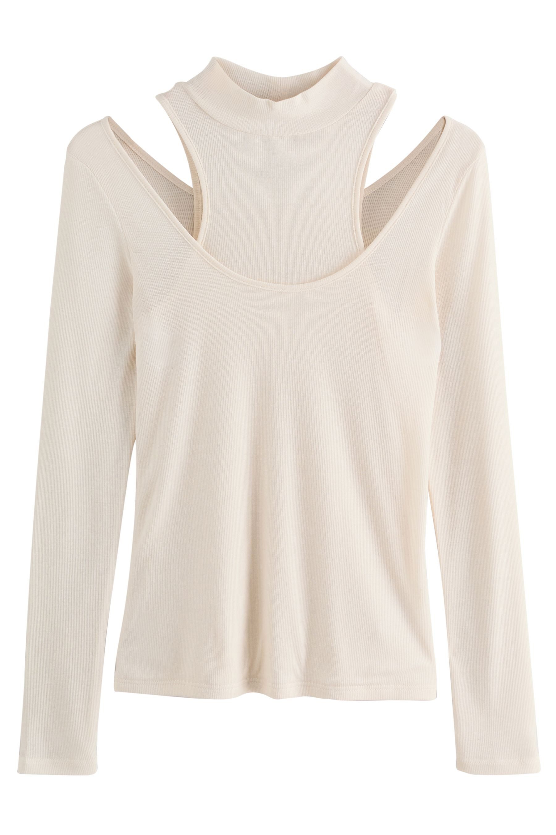 Langarmshirt Mehrlagiges, halbtransparentes Langarmoberteil