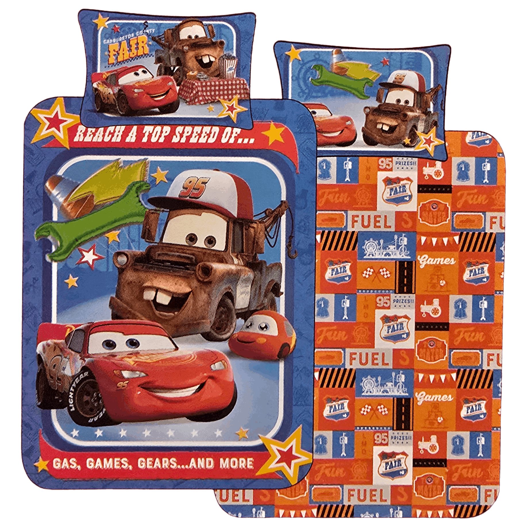 Faro Babybettwäsche Disney Cars Fair Baby Bettwäsche Set 2tlg. 100x135 cm 100% Baumwolle, 2 teilig, Langlebig
