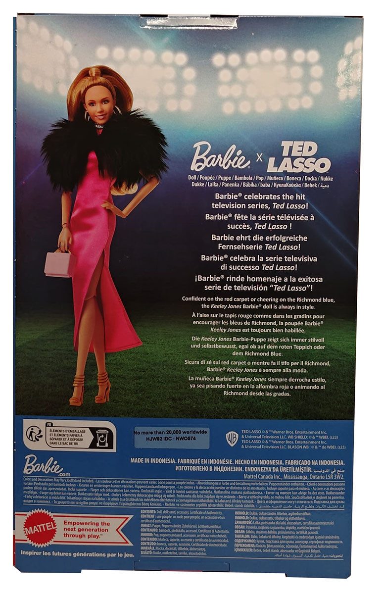 Barbie Stehpuppe Barbie Signature Puppe Ted Lasso Keeley mit Seidenkleid, High Heels