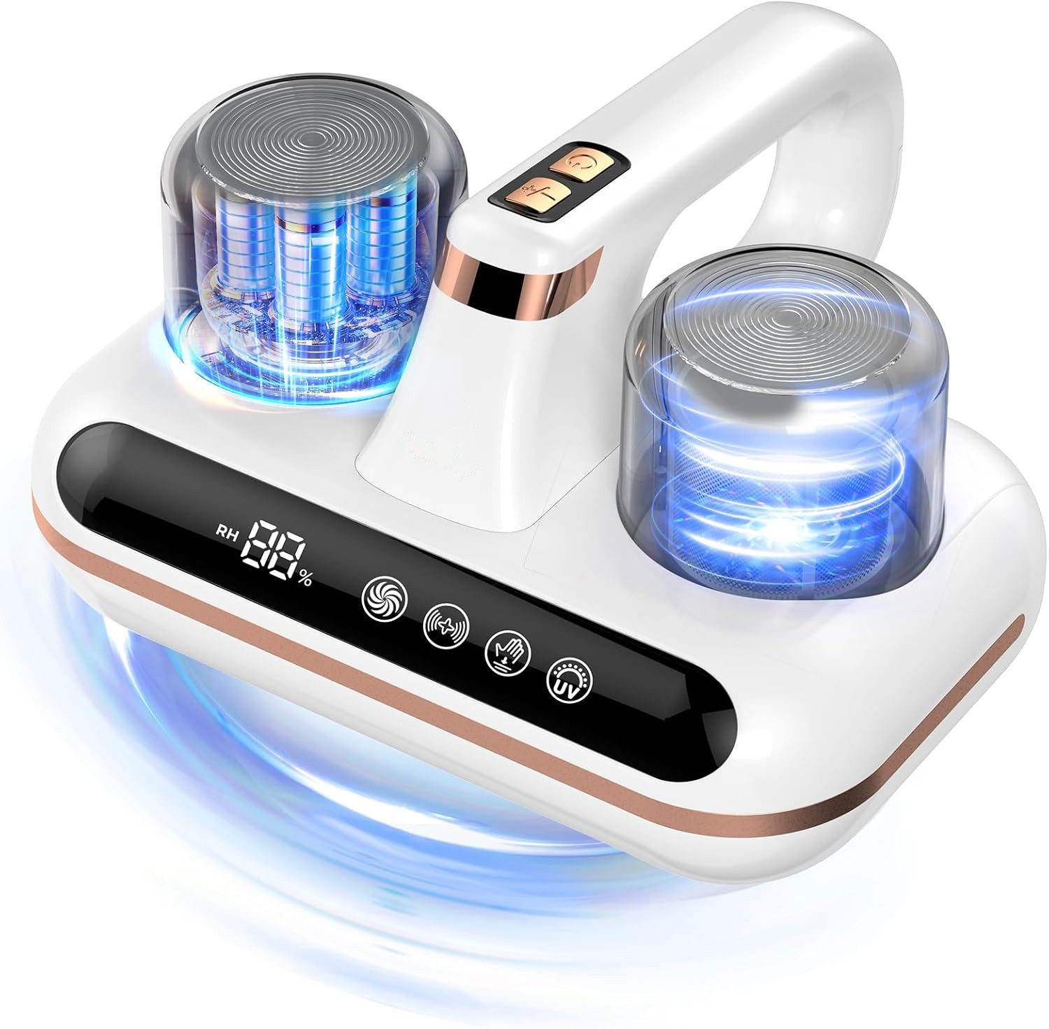 Futicare Matratzenreinigungsgerät Milbensauger für Matratzen, 5-IN-1 Antimilben-Staubsauger, mit UV-C-Licht, 16000Pa Saugleistung, HEPA-Filter, entfernt 99,9 % aller Milben