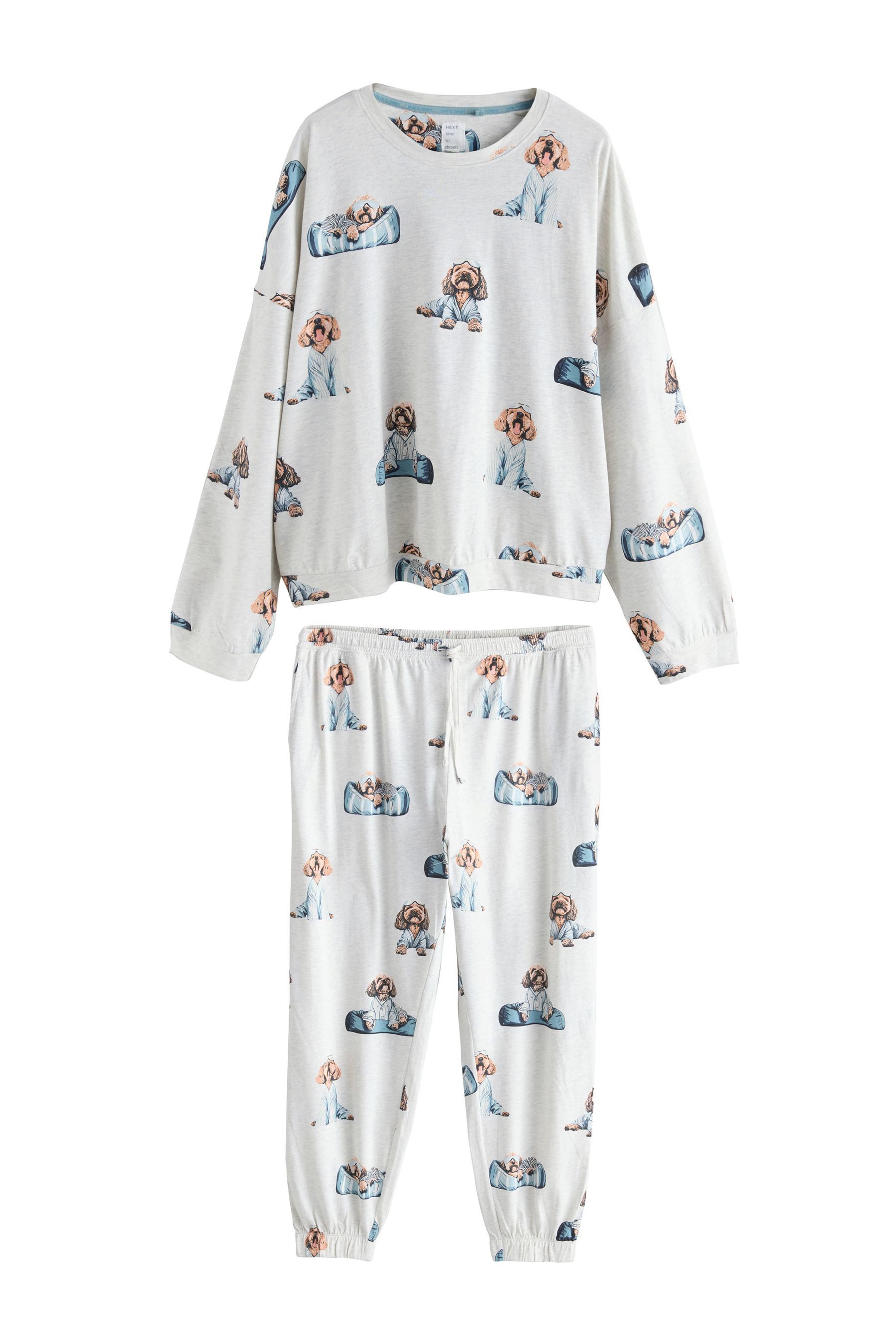 Next Pyjama Langärmeliger Pyjama aus Baumwolle günstig online kaufen