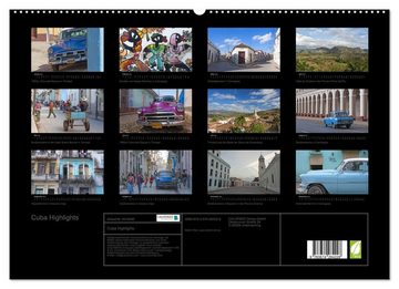 CALVENDO Wandkalender Cuba Highlights (Premium, hochwertiger DIN A2 Wandkalender 2023, Kunstdruck in Hochglanz)