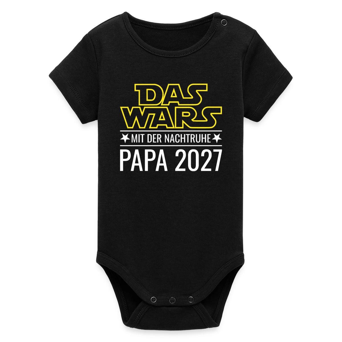 Spreadshirt Kurzarmbody Das Wars Mit Der Nachtruhe Papa 2027 Bio Kurzarm Baby Body (1-tlg)