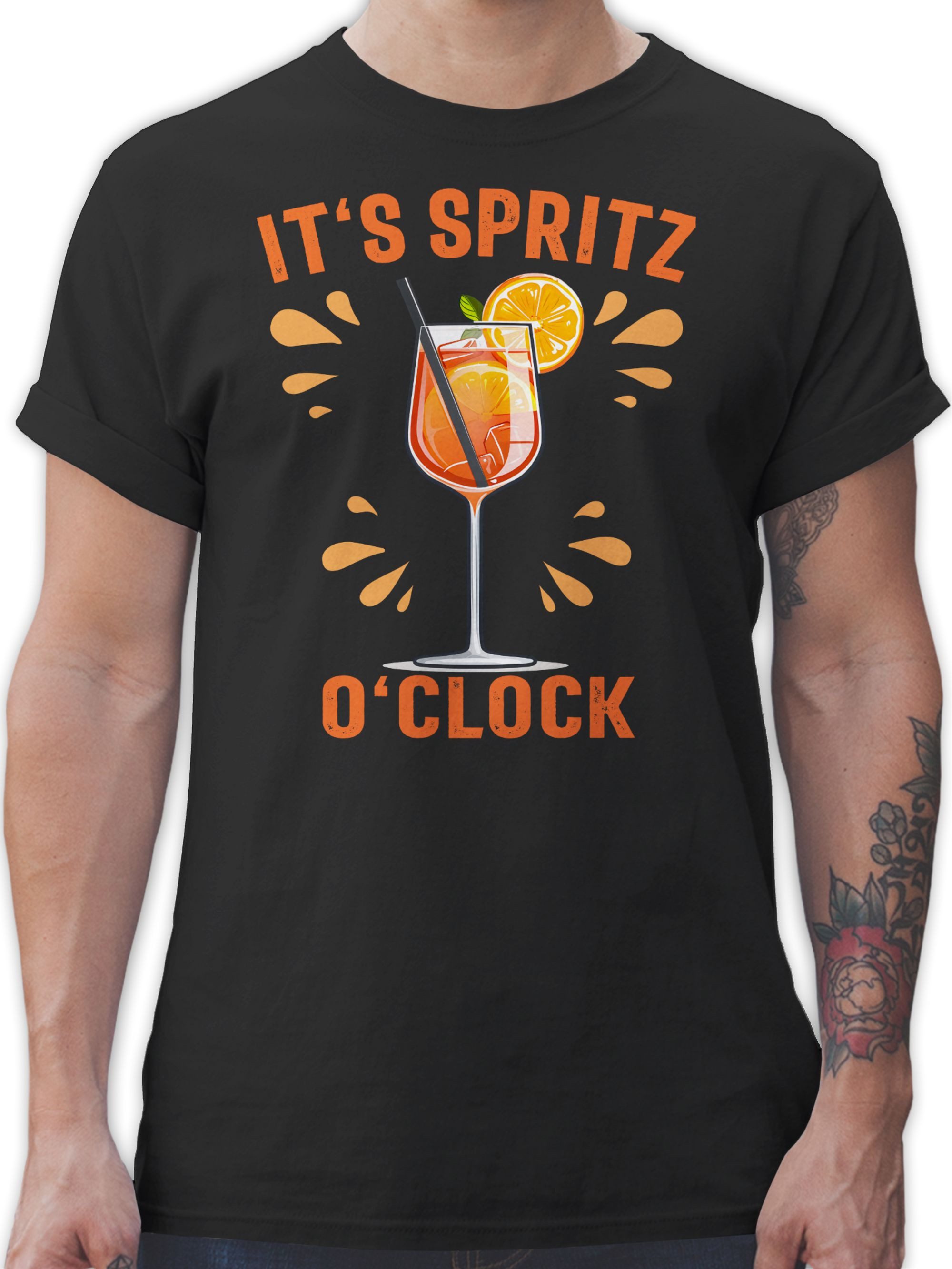 T-Shirt Its Spritz o Clock I Lustiges Geschenk Aperol Spritz Kostüm Fasching A