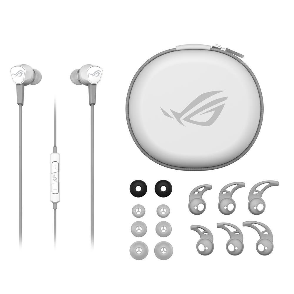 3,5-mm-Stecker, Moonlight II (für White Asus Weiß) Core In-Ear-Kopfhörer Cetra Gaming, ROG