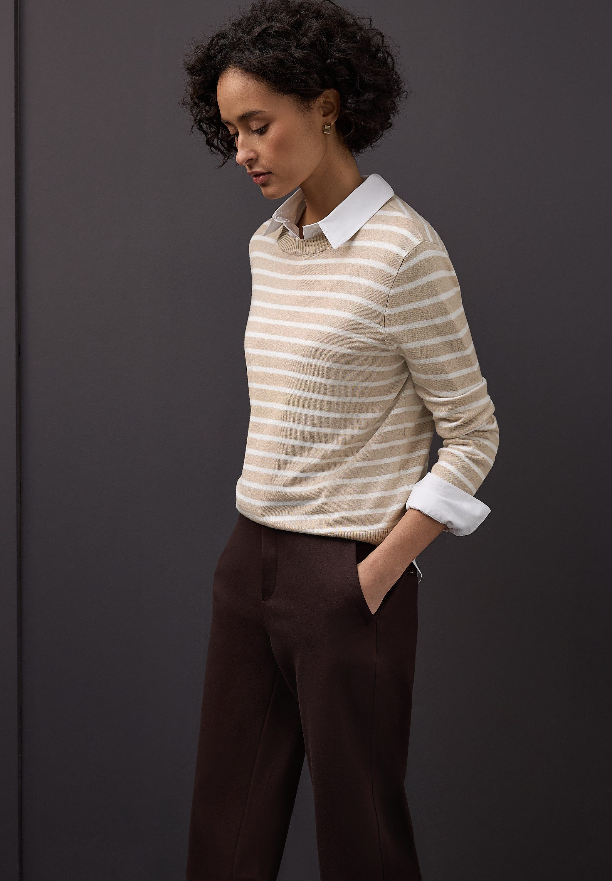 STREET ONE Strickpullover im Streifen-Design