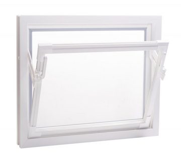 ACO Severin Ahlmann GmbH & Co. KG Kellerfenster ACO 50x50cm Nebenraumfenster Fenster Kippfenster weiß Kellerfenster Einfachglas, wärmeisolierende Kunststoff-Hohlkammerprofile