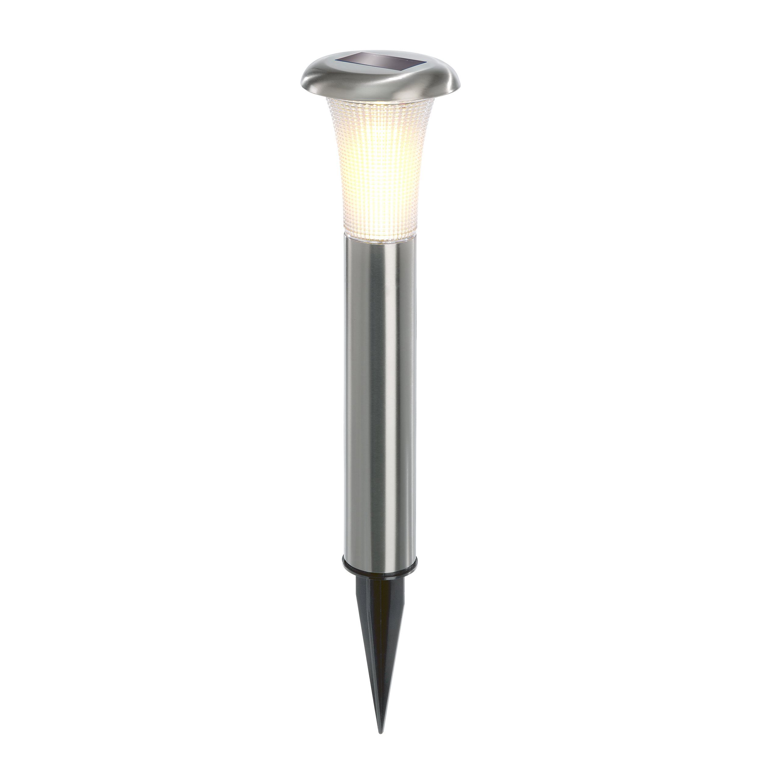 esotec LED Gartenleuchte Solar Edelstahl PIR-Standleuchte Vesuv H38cm 2800K 6000K außen 102067