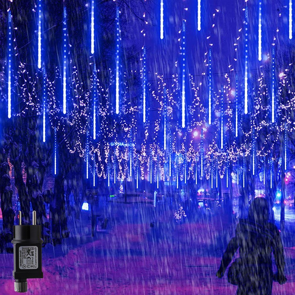 XERSEK LED-Lichterkette Meteorschauer Regen Lichter Weihnachtsbeleuchtung  LED Lichterkette, 3-4tlg 50cm 8 Tubes Outdoor Indoor Dekorlicht