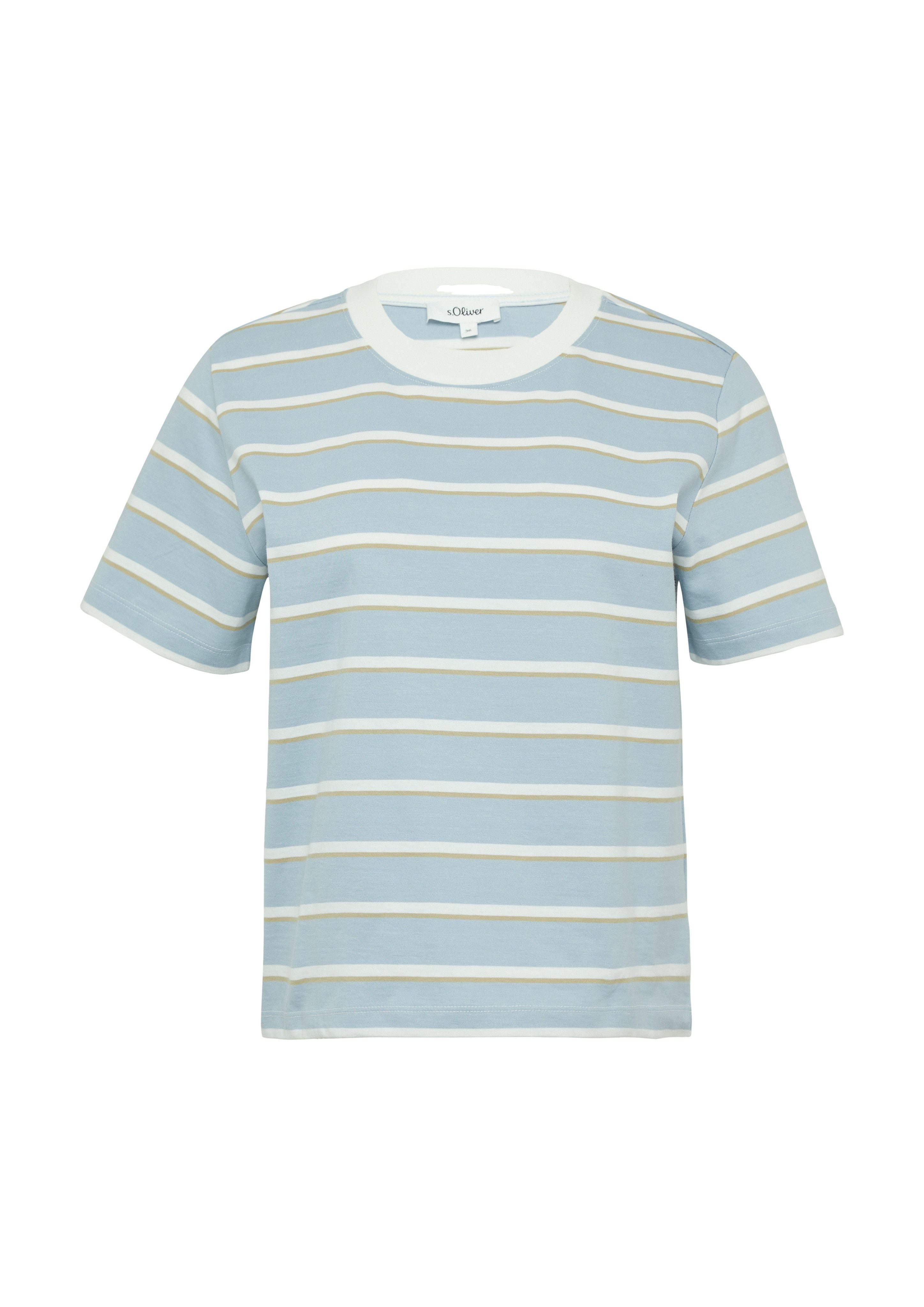 s.Oliver T-Shirt mit Streifen Muster günstig online kaufen