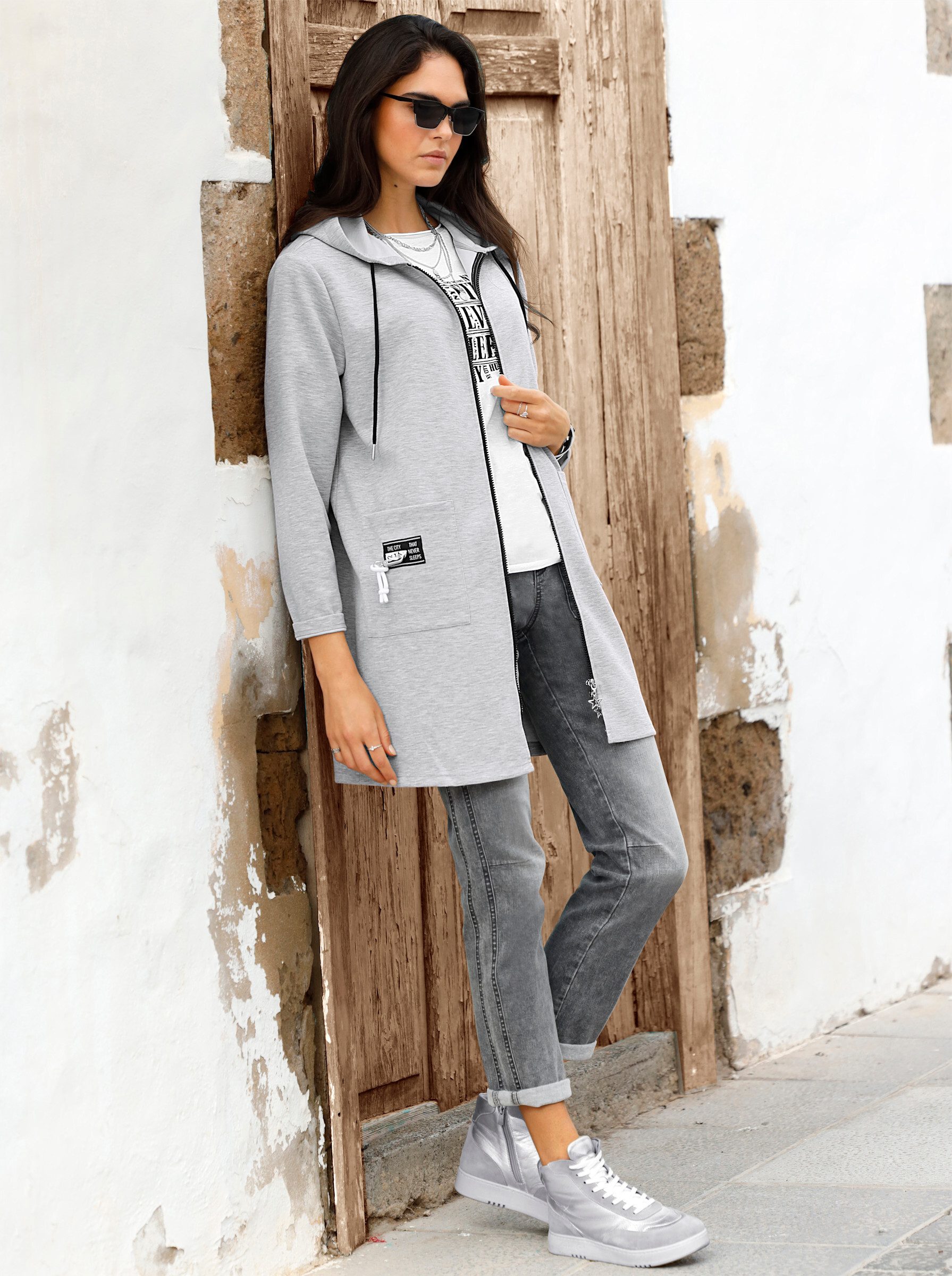 heine Shirtjacke Shirtjacke Langarm Jersey