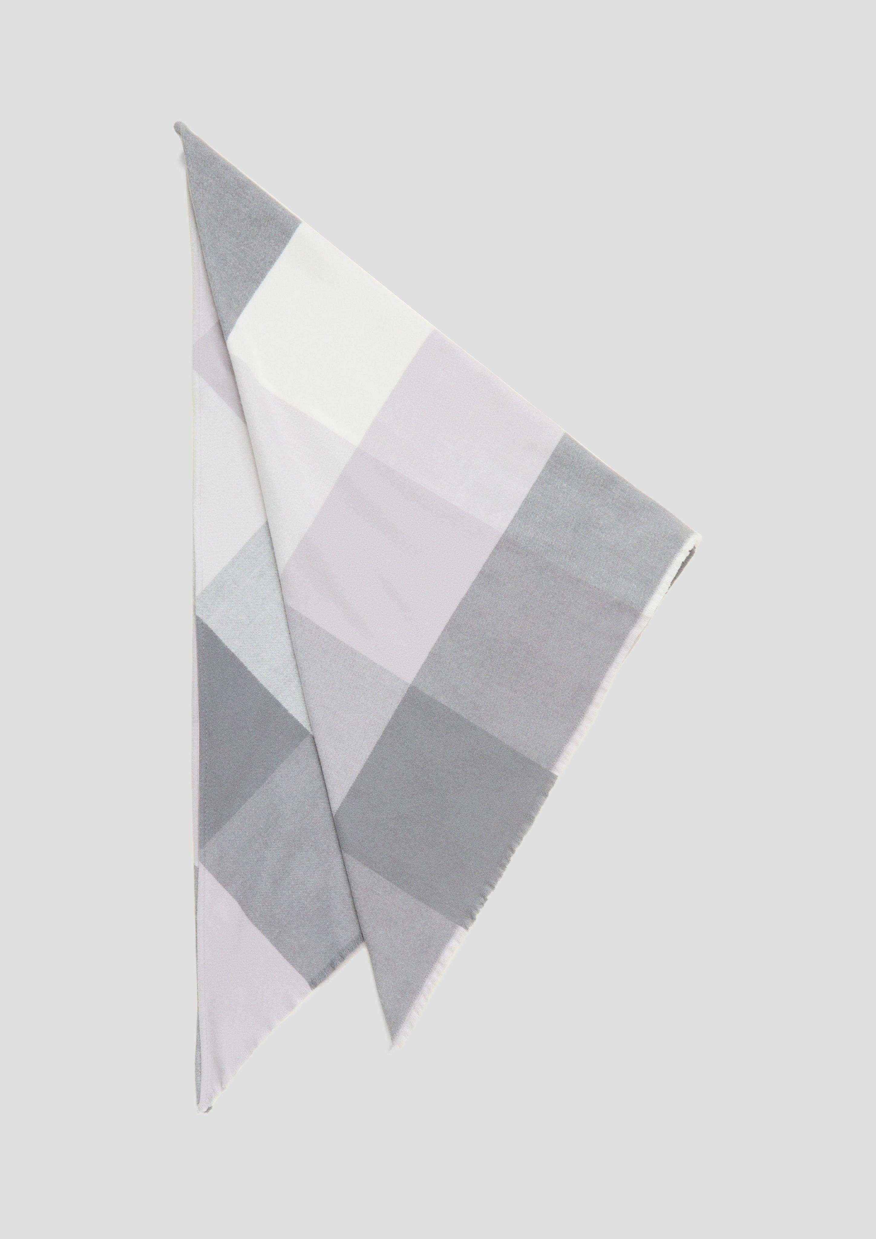 s.Oliver Halstuch Dreieckiger Schal aus Viskosemix, Artwork taubengrau