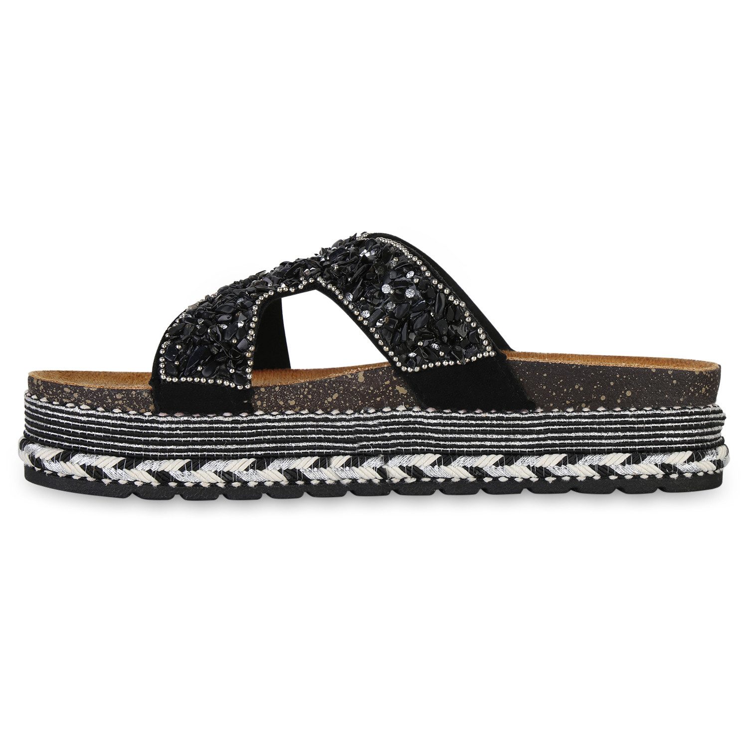 VAN HILL 841547 Sandalette Damen Pantoletten günstig online kaufen