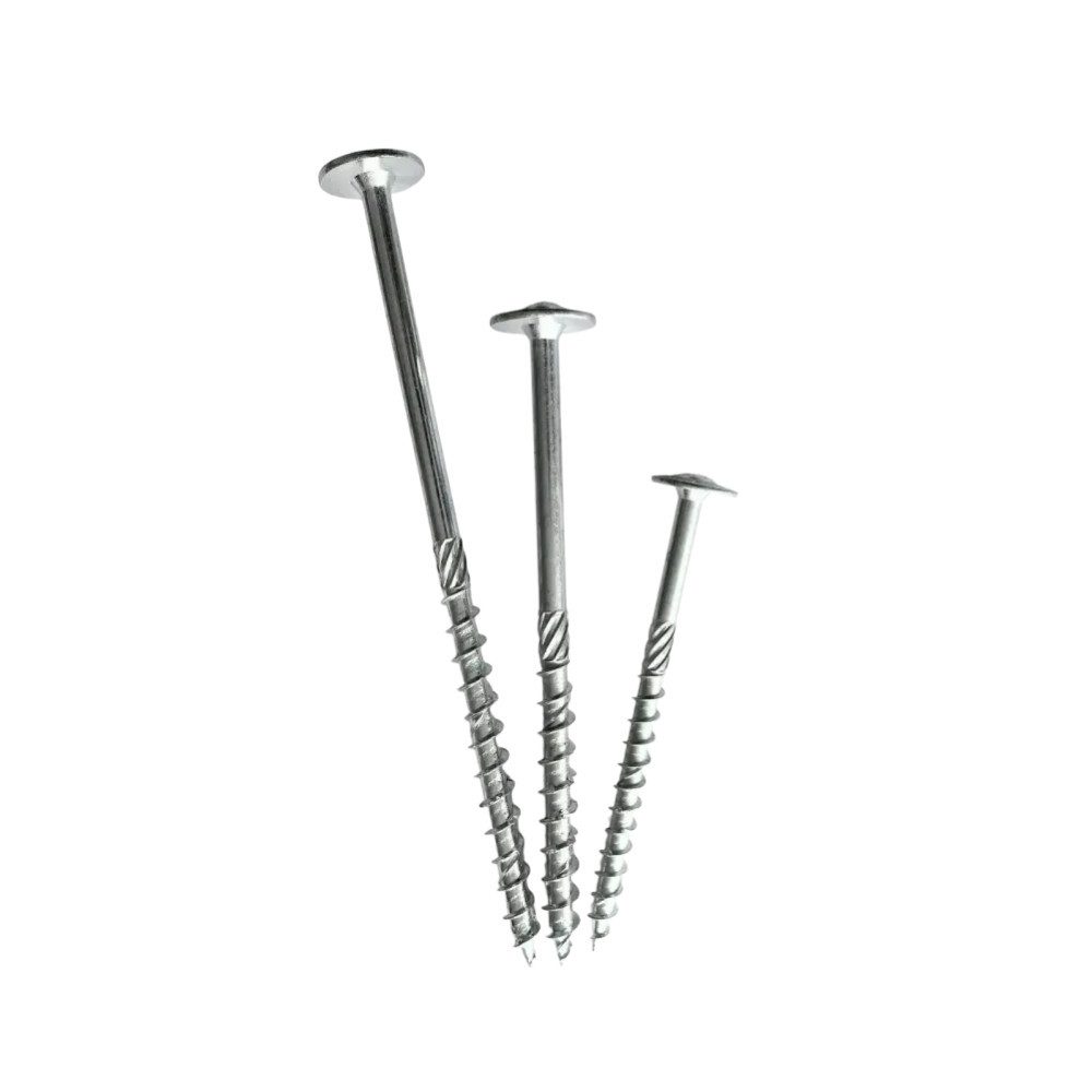 Klimas Holzbauschraube Tellerkopfschrauben TX40 8mm, (verschiedene Längen), Korrosionsschutz, Aufbohrfräse, Frässpitze