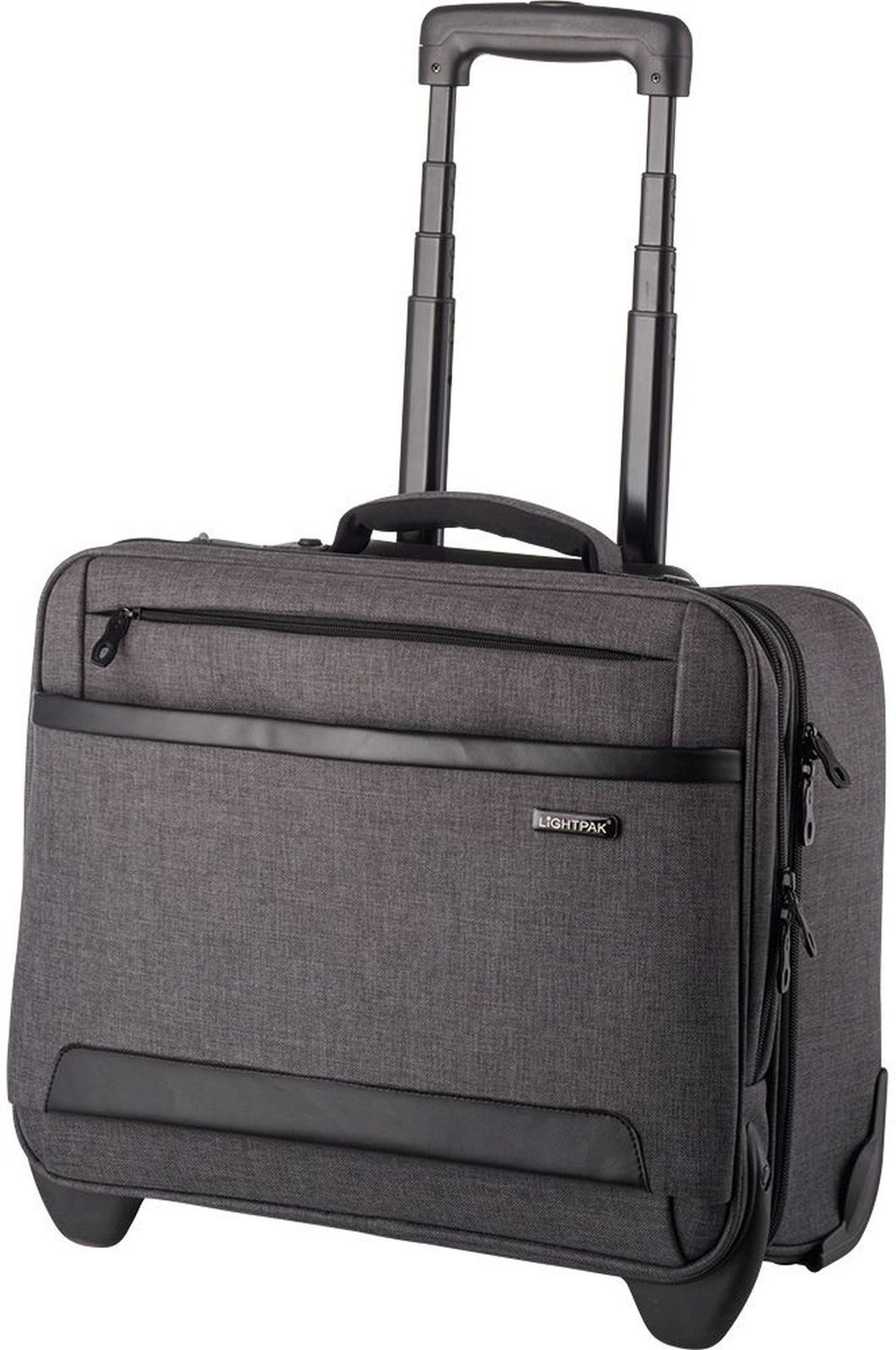 LIGHTPAK® Reisetasche Trolley Business Laptop Arkon 425x370x210mm Polyester grau (3 Stück)