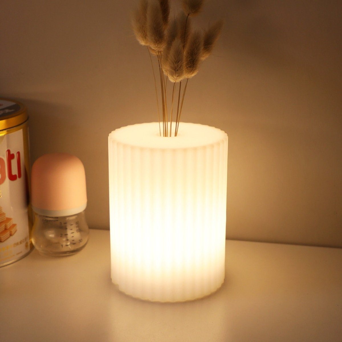 mit Timer LED-Vasenleuchte Farben Licht aus drei dimmbar Schlafzimmer Schreibtischlampe DOPWii LED