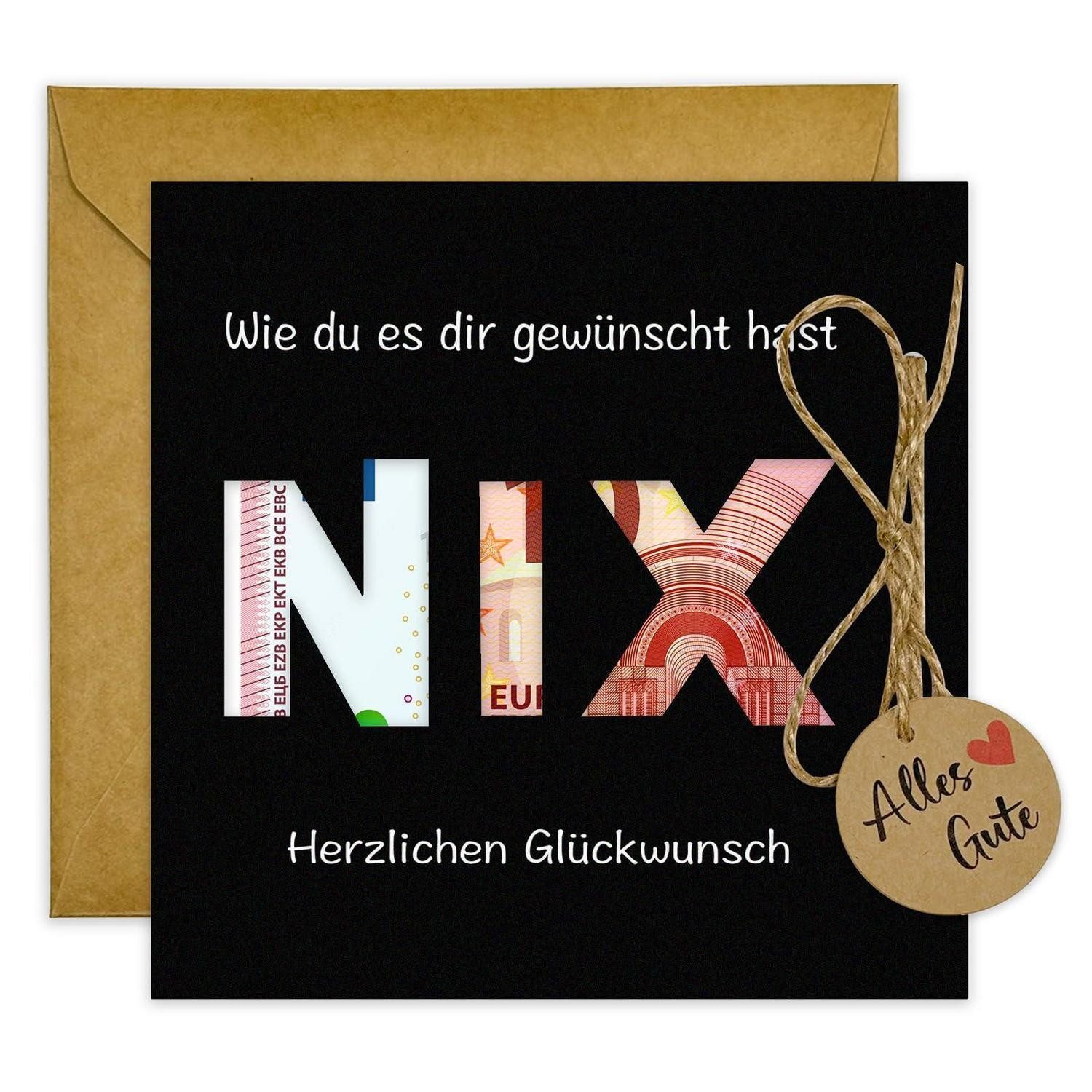 LuxusKollektion Briefumschlag Geldgeschenk Verpackung mit Umschlag NIX