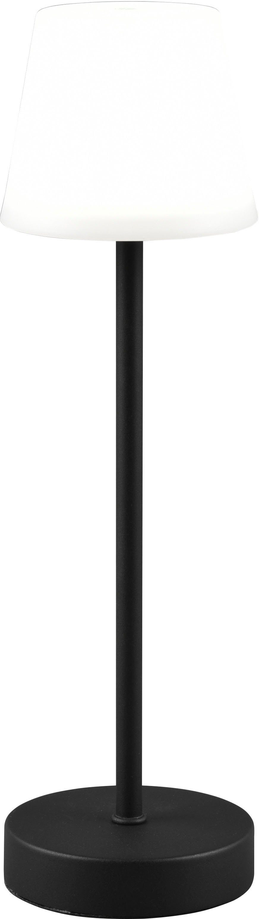 Reality Leuchten TRIO Lichtfarbe fest Farbwechsler, Außen-Tischleuchte - Dimmfunktion, schwarz Leuchten einstellbar, kaltweiß, matt Akku, LED LED Anschluss warmweiß Martinez, integriert, USB-Ladefunktion, Tischlampe dimmbar Touch USB-C