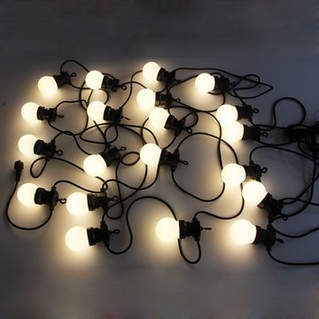 Rosnek LED-Lichterkette »Terrassenlicht,G50, Außen Strom Glühbirnen,Hochzeit Garten Party Deko«