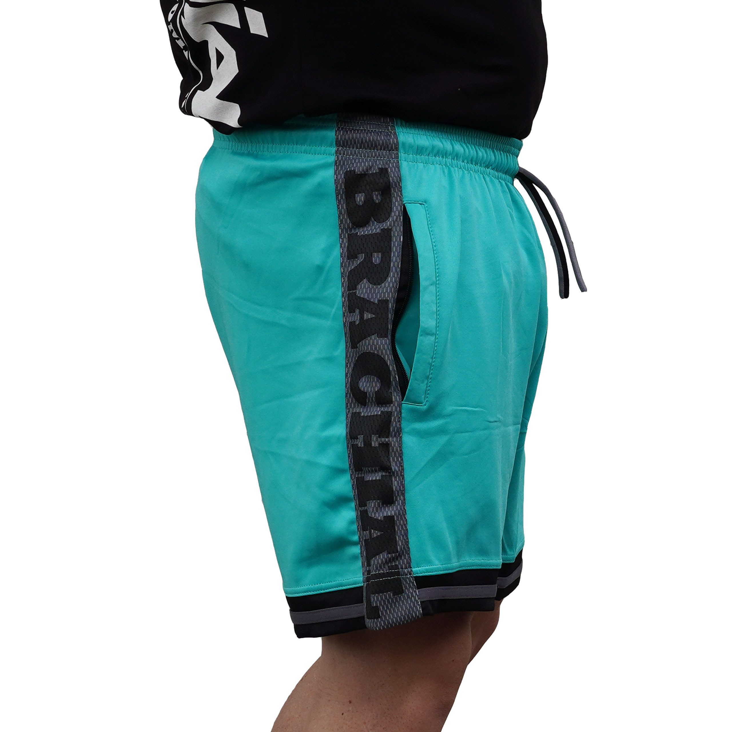 BRACHIAL THE LIFESTYLE COMPANY Trainingsshorts Brachial Short "Colors" grün/grau