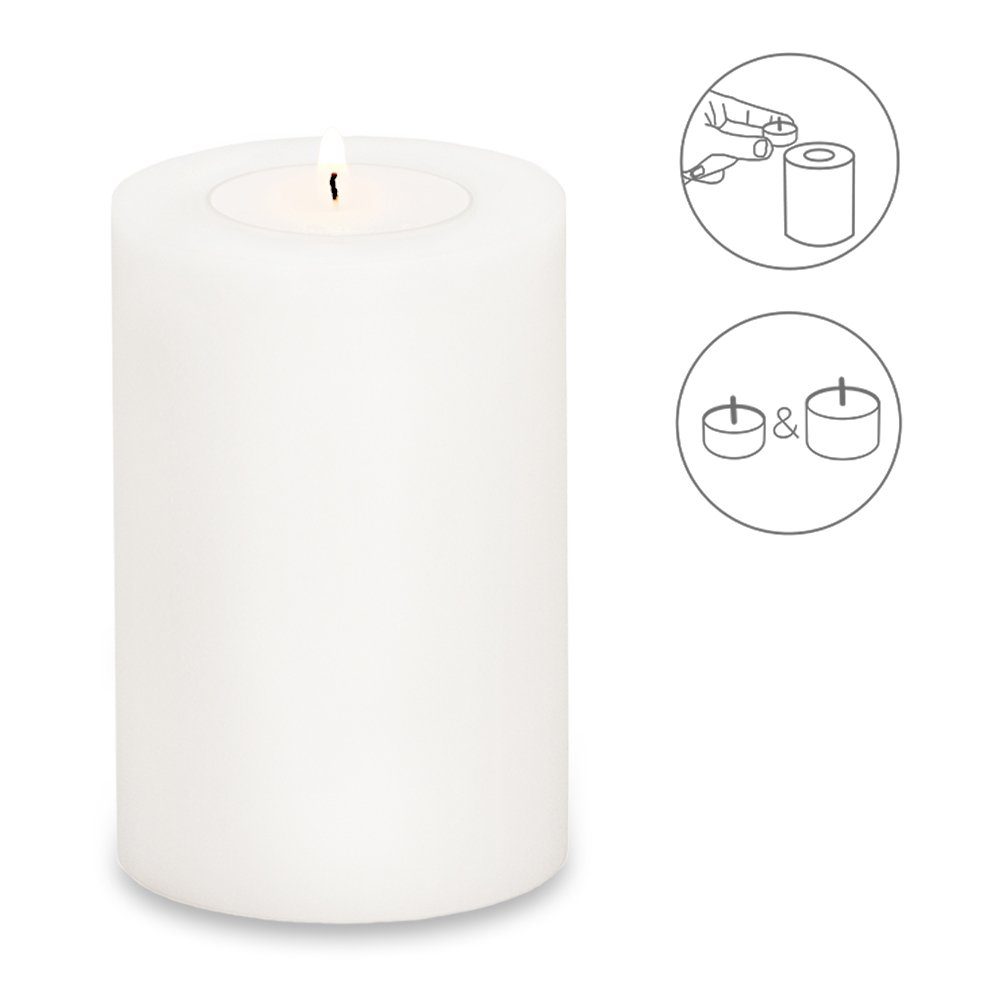 EDZARD Stumpenkerze Cornelius Ø 10 cm, (H 15 cm) Stumpenkerzen-Optik, Dauer günstig online kaufen