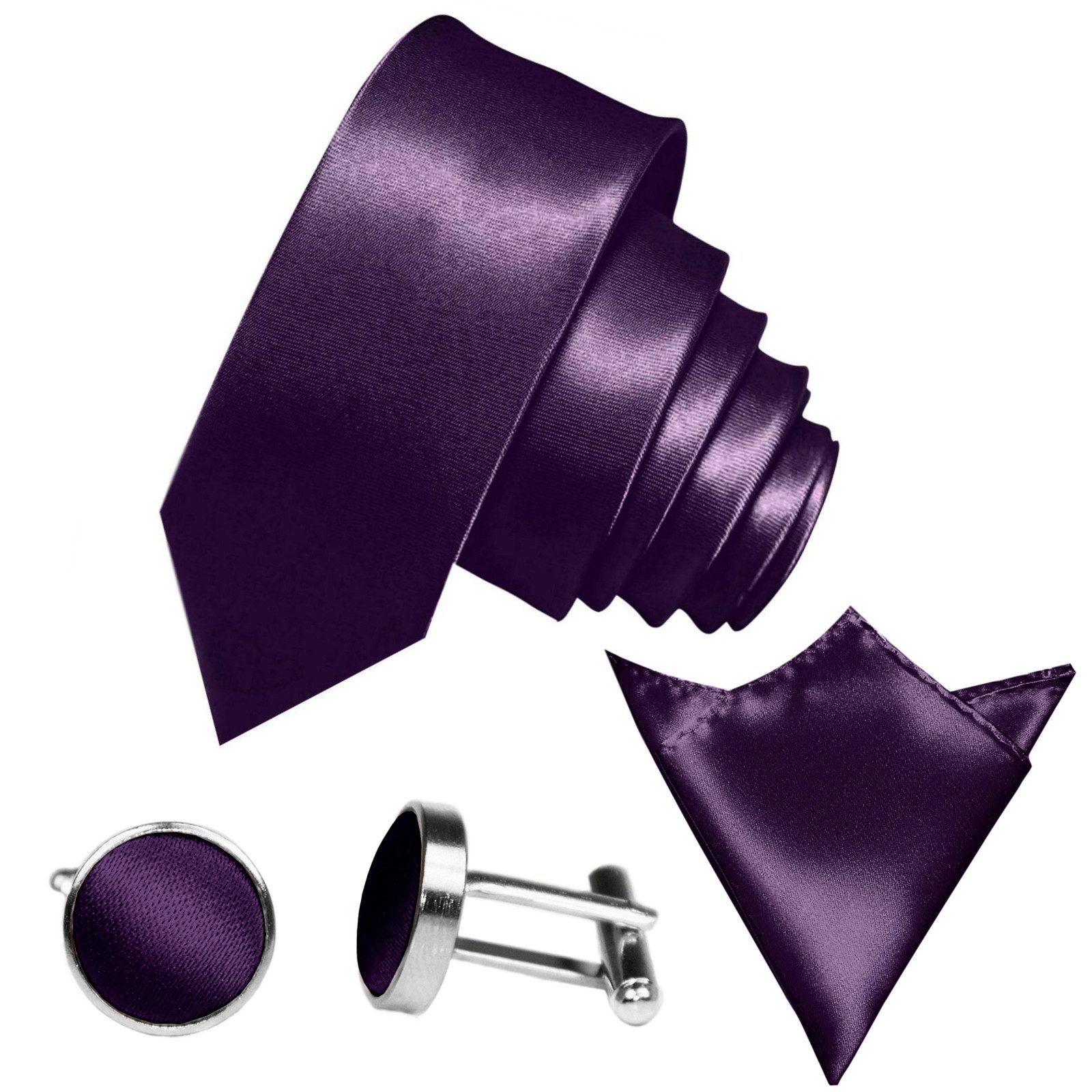 GASSANI Krawatte Satin Hochzeitskrawatte, Herren-Krawatte Hochzeit günstig online kaufen