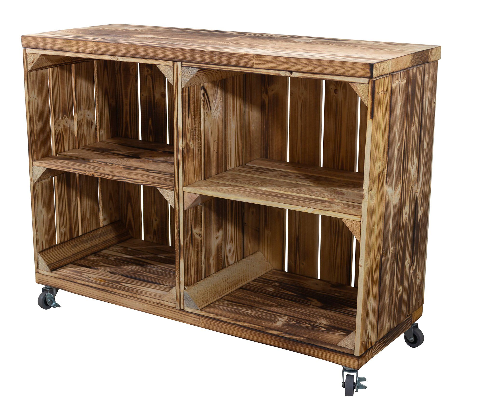 Kistenkolli Altes Land Allzweckkiste Regal aus zwei geflammten Kisten mit M günstig online kaufen