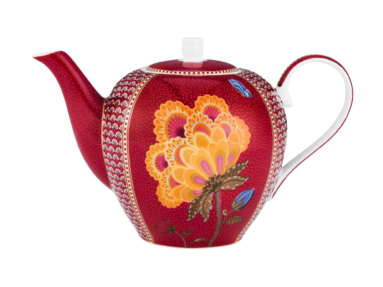 PiP Studio Teekanne Blooming Tales Fantasy Dark Red Large Teekanne 1,6l