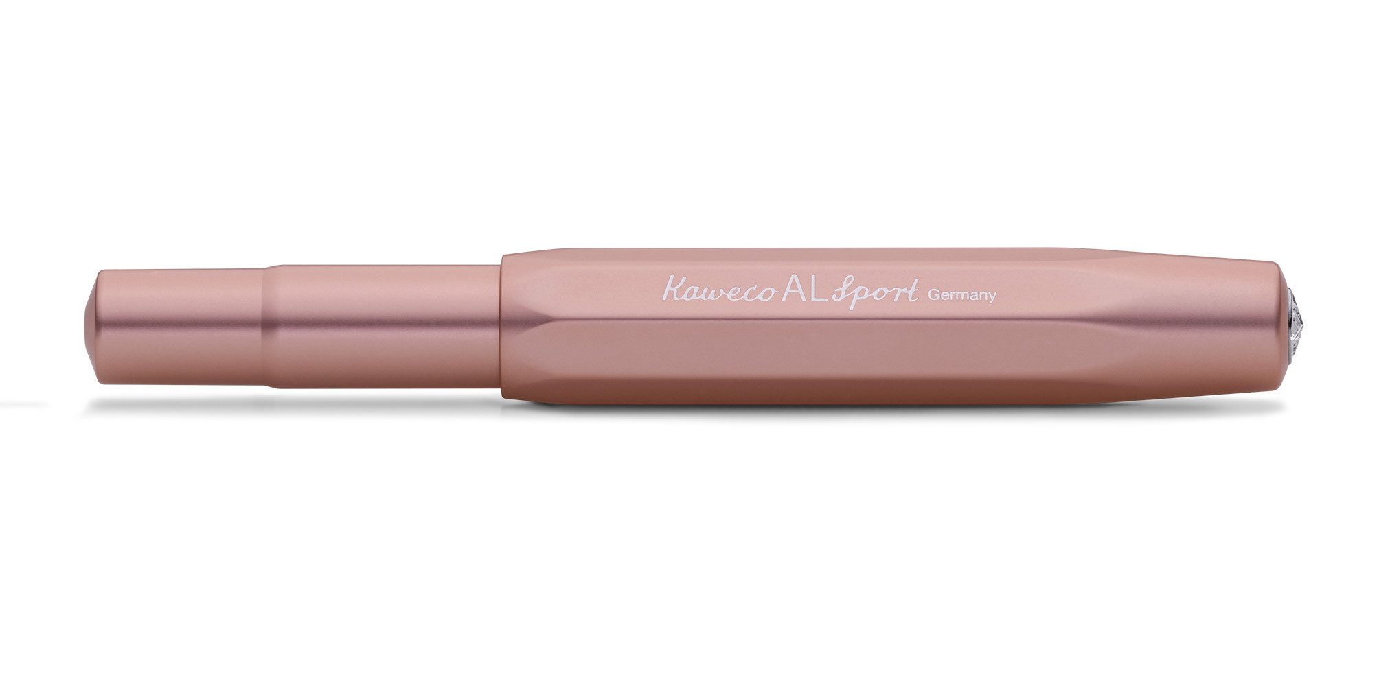 Kaweco Füllfederhalter Kaweco AL Sport Füllhalter Rosegold, Breit Stahl blank