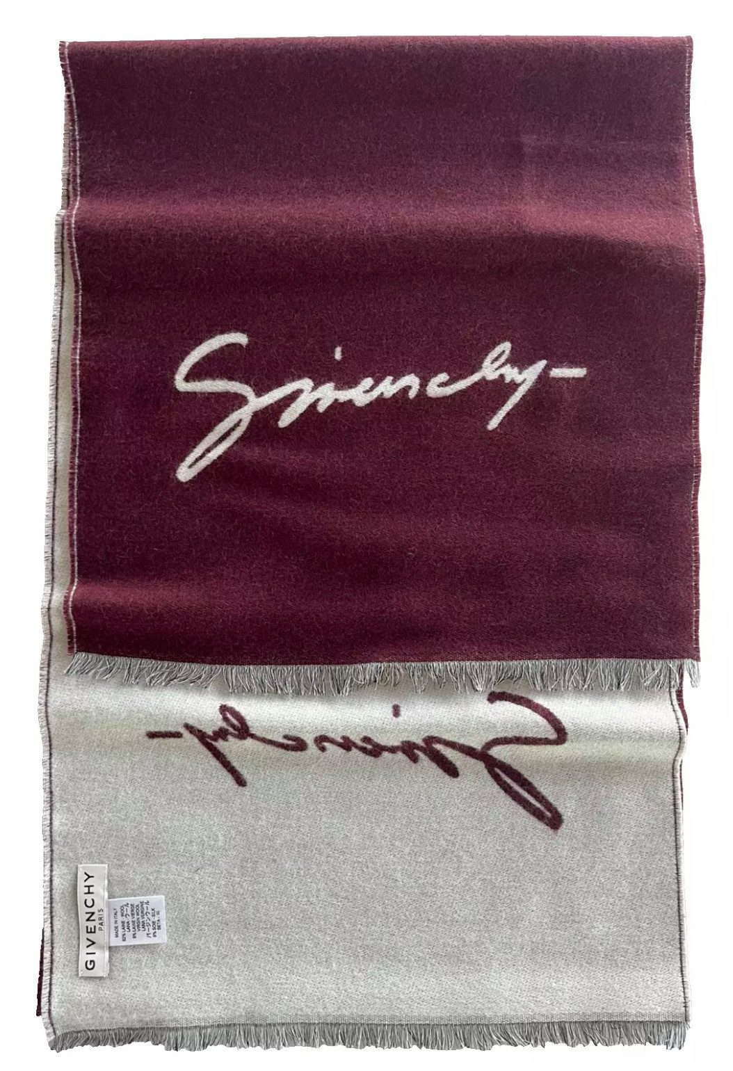 GIVENCHY Strickschal Schal Signature Logo Unisex Bi Color, Die zweifarbige günstig online kaufen