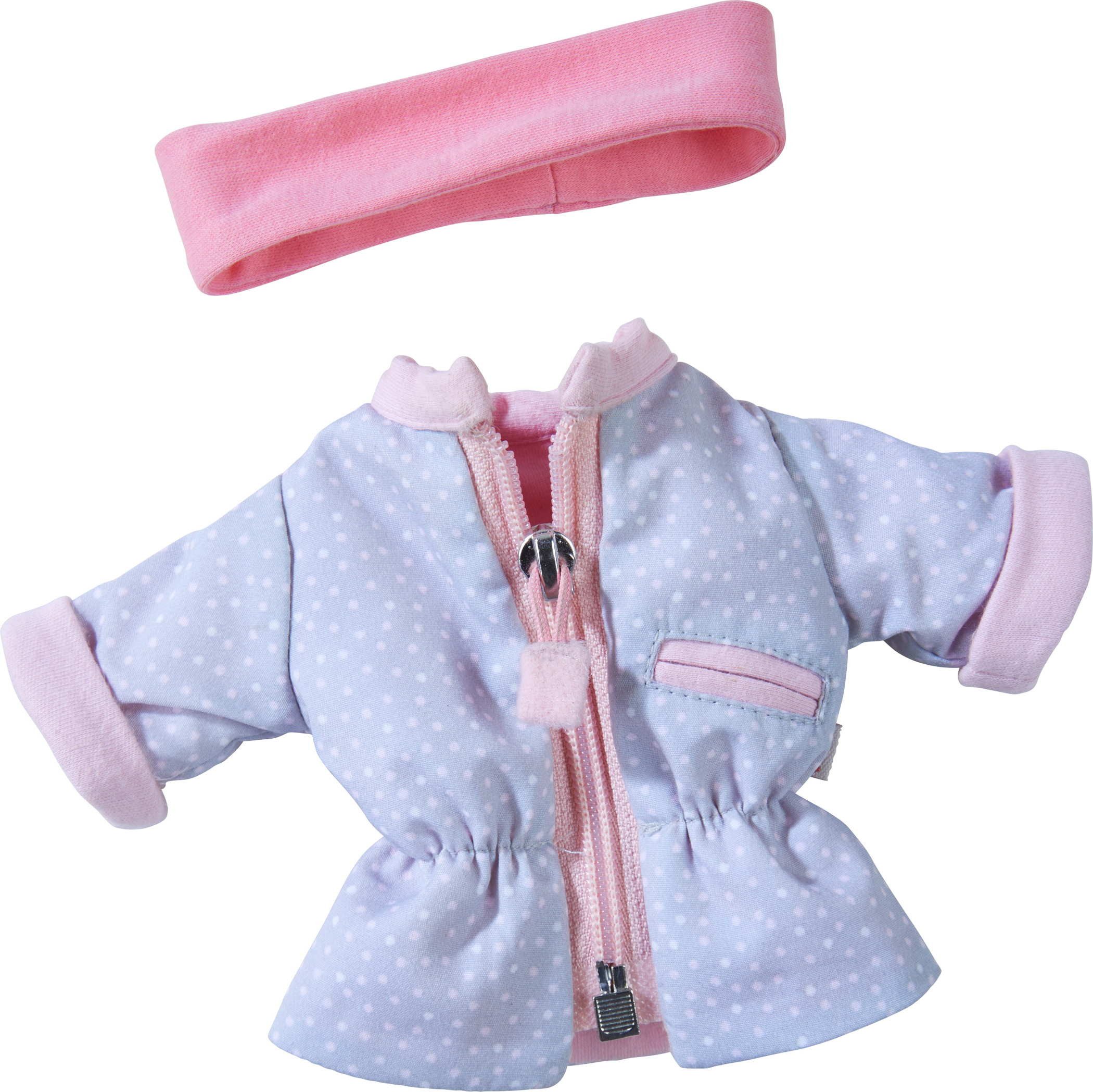 Haba Puppenkleidung Zubehör für Stoffpuppe Kleiderset Pünktchen Parka 1306547001