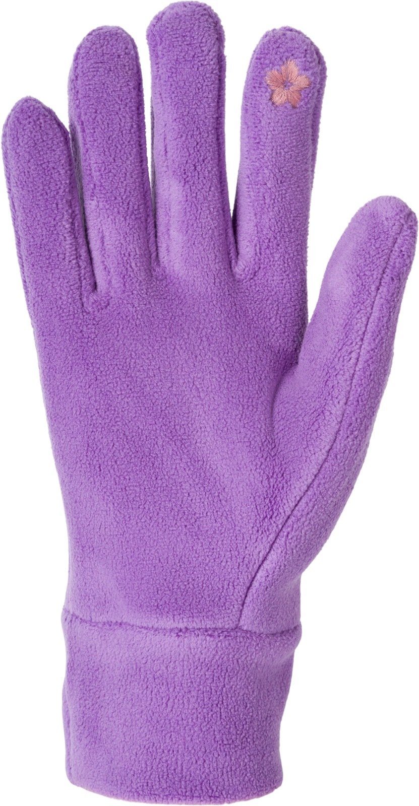 Lila Fleece Touchscreen Handschuhe Einfarbige Fleecehandschuhe styleBREAKER