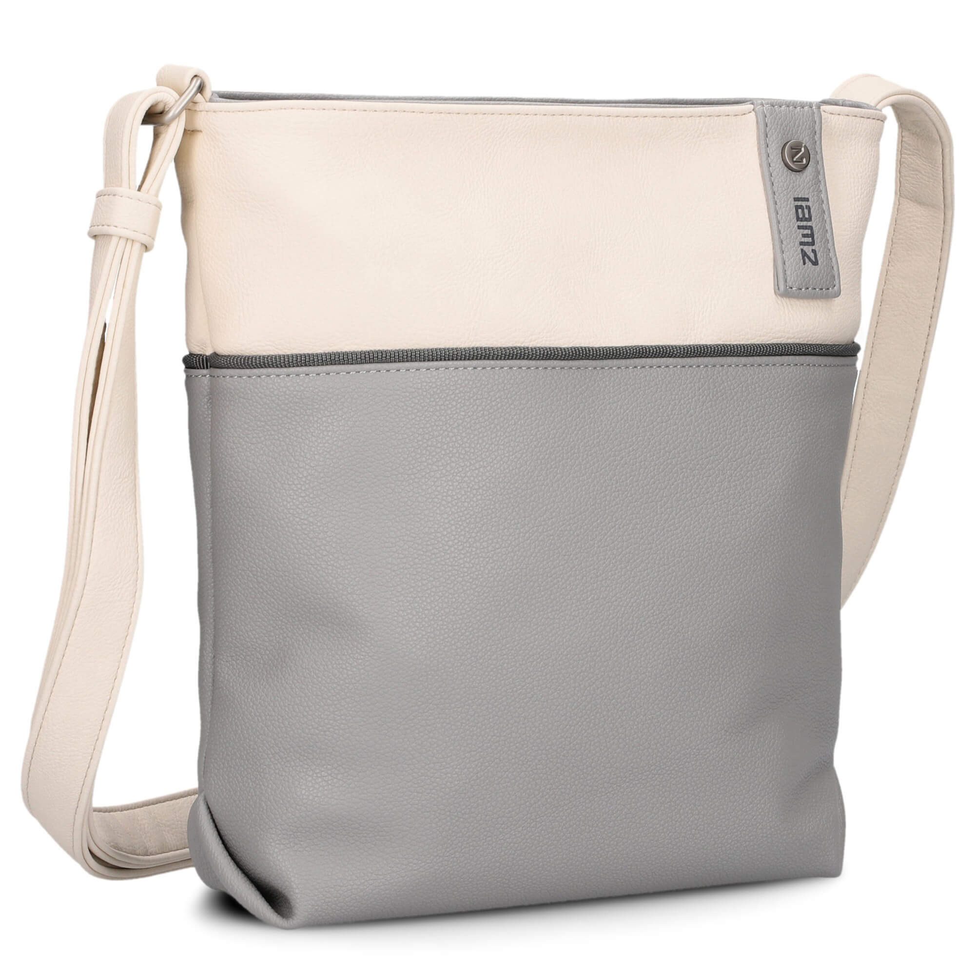 Zwei Umhängetasche Jana J10 - Schultertasche 29 cm (foggy)