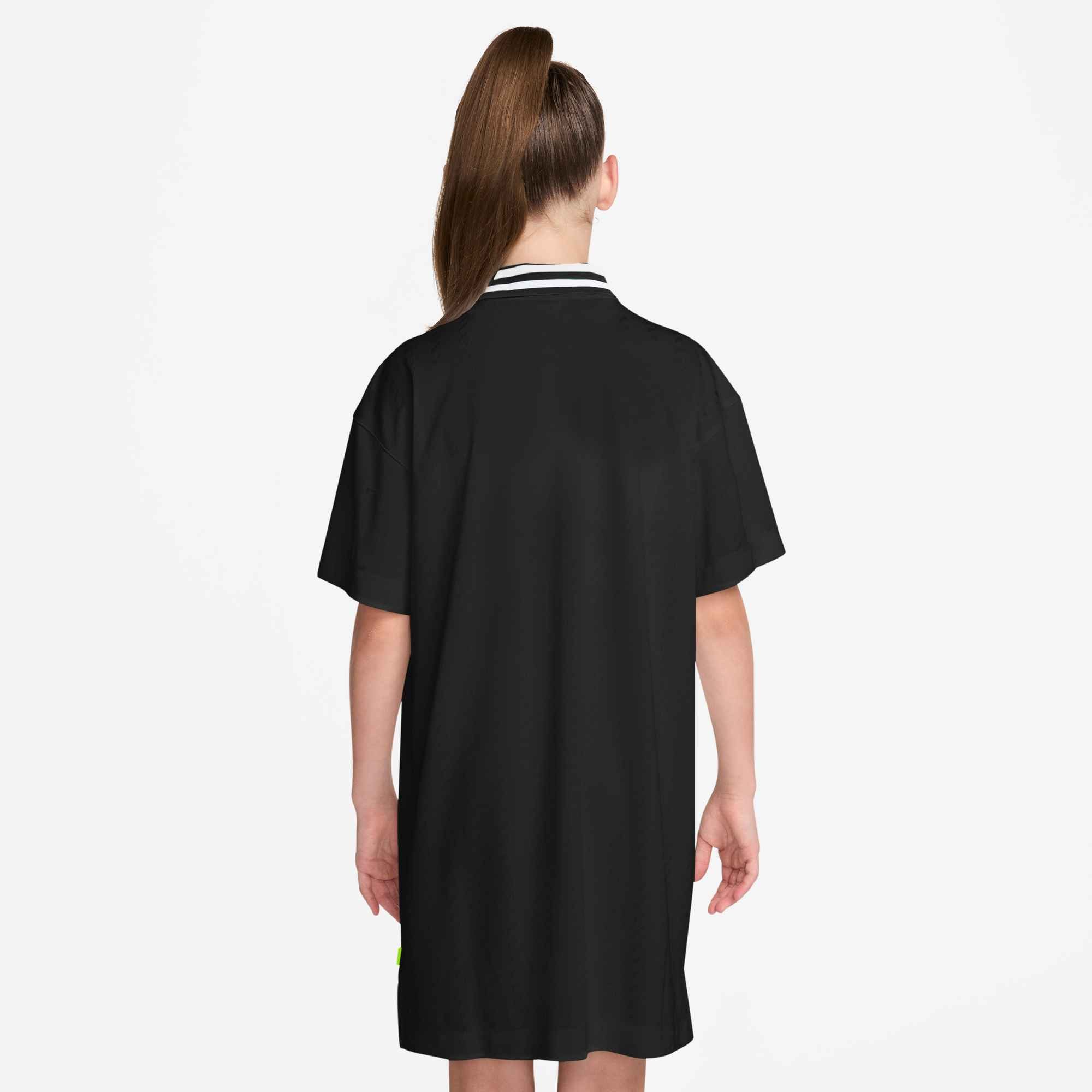 Nike Sportswear Shirtkleid G NSW CLN JERSEY SS DRESS für sportliche Aktivitäten, aus Jacquard-Strick, Oversized Fit