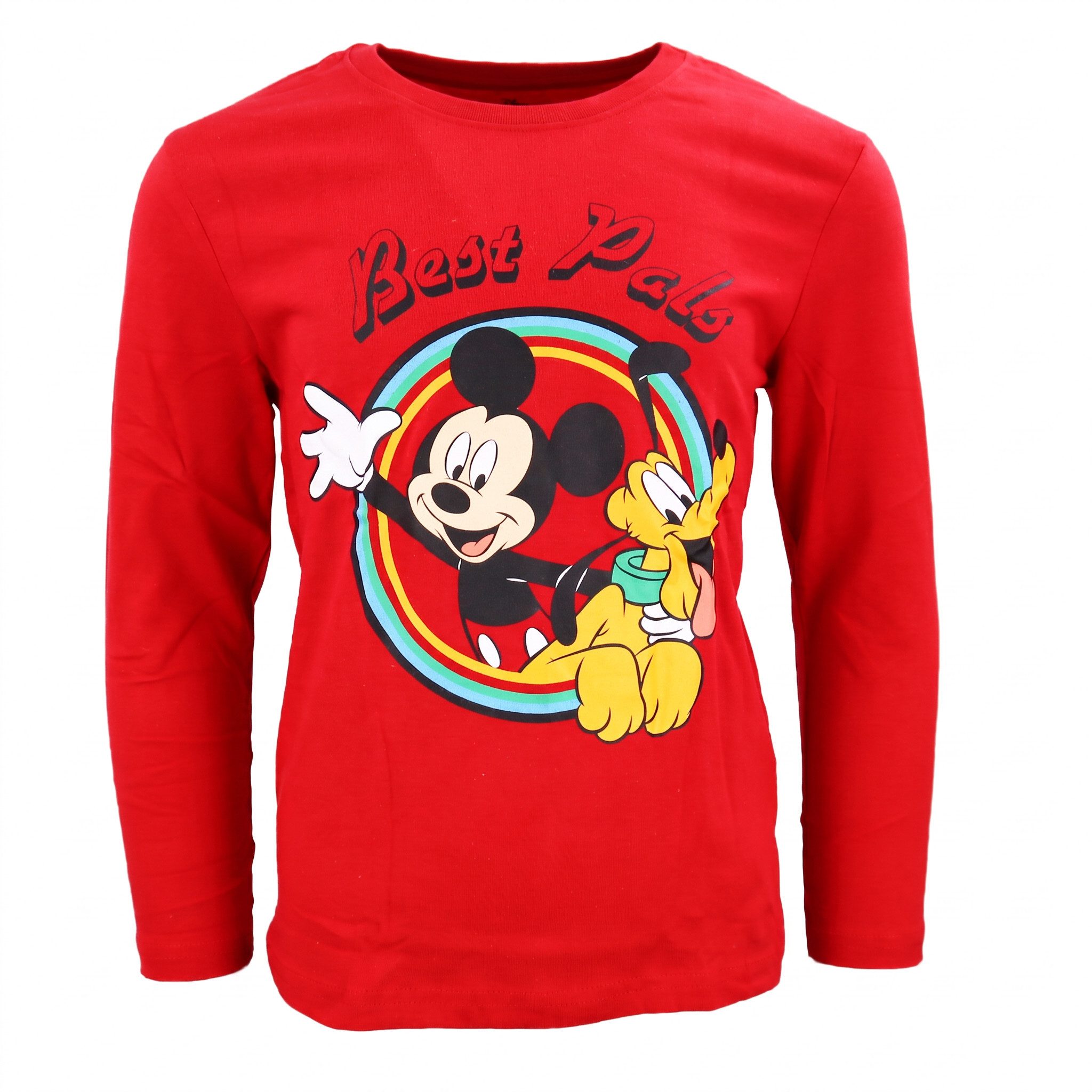 Disney Langarmshirt Disney Mickey Maus Kinder langarm T-Shirt Gr. 98 bis 128 Baumwolle