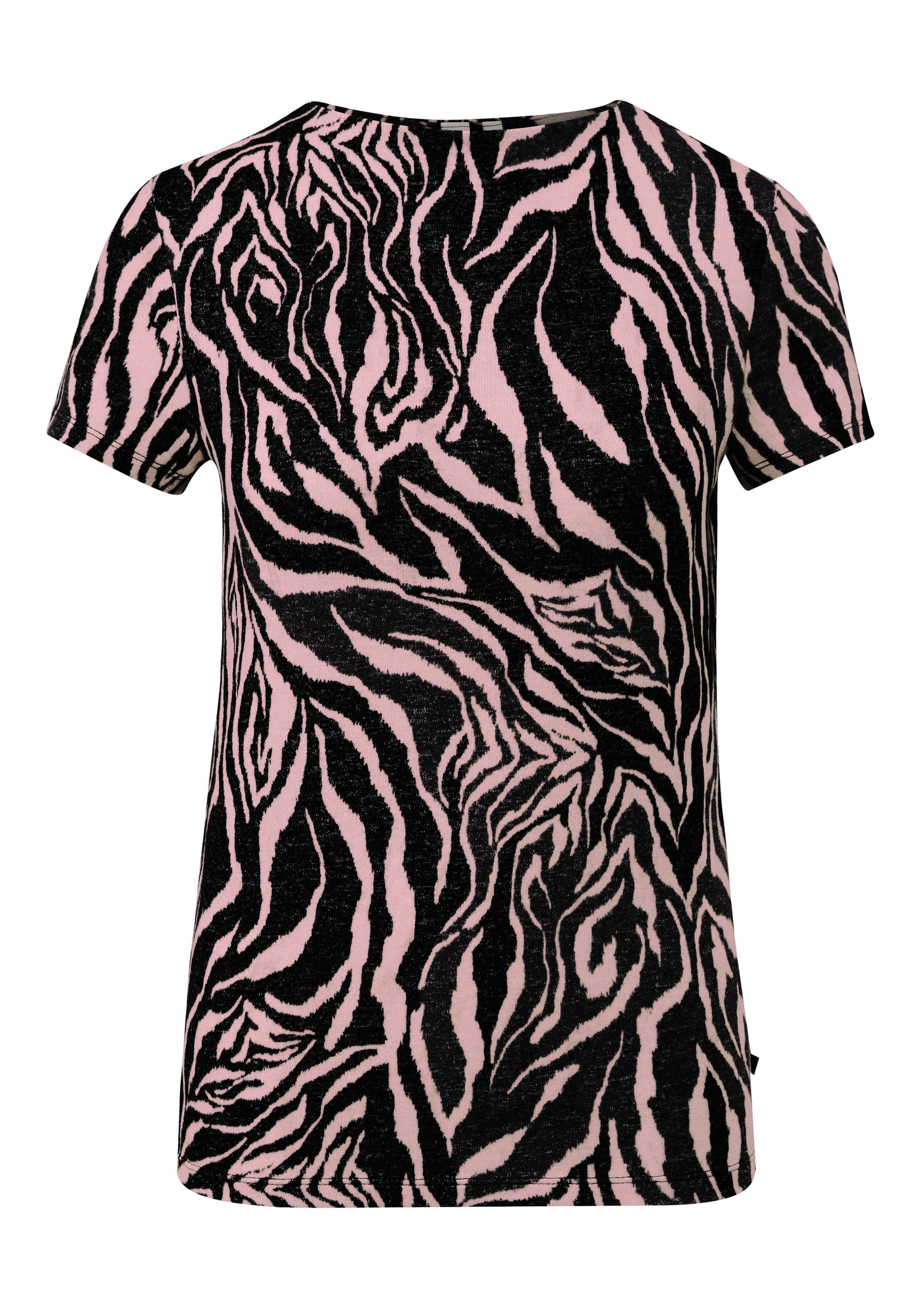 QS Kurzarmshirt T-Shirt Weiches T-Shirt mit Animal-Print günstig online kaufen