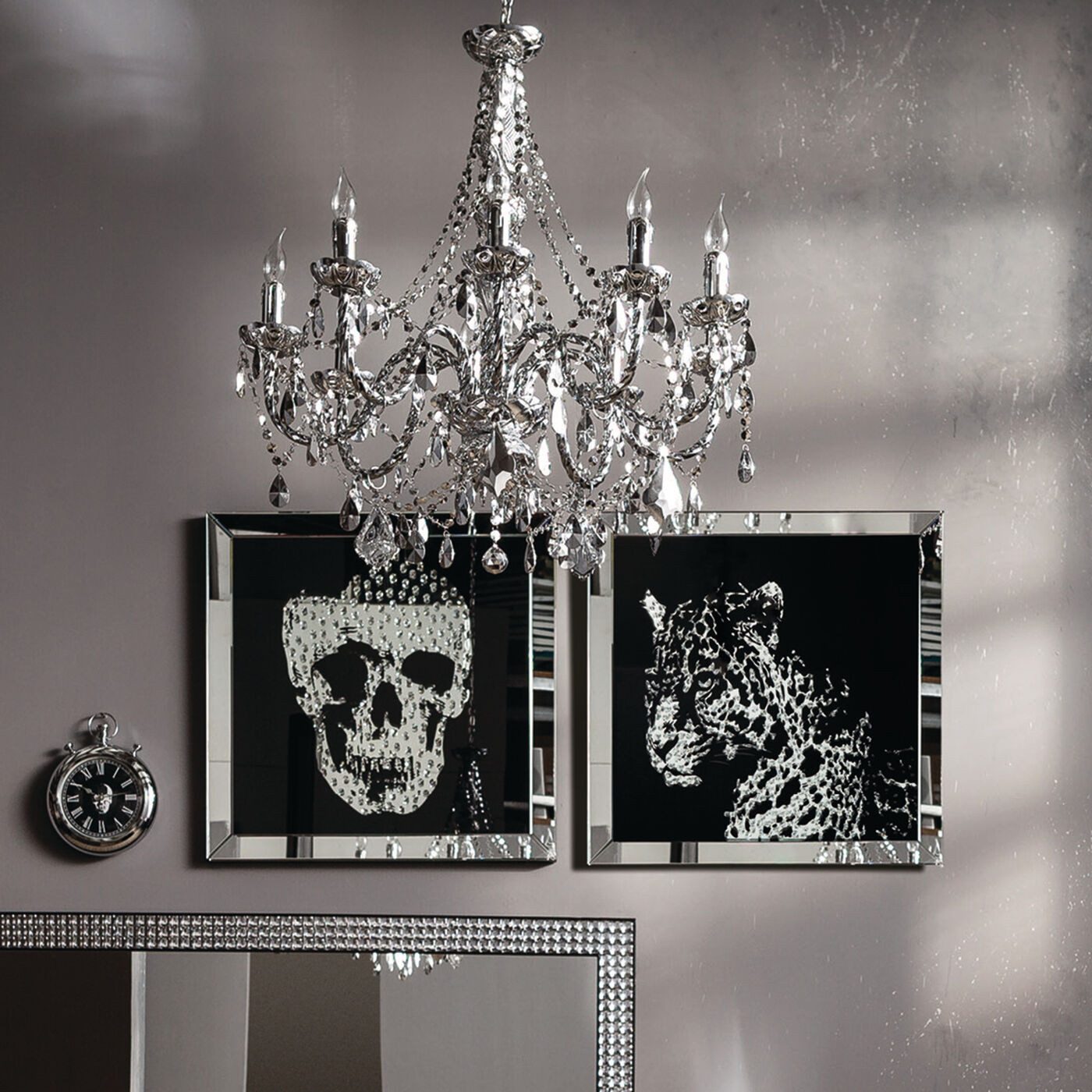 Kare Design Bild Frame Mirror Leopard, günstig online kaufen