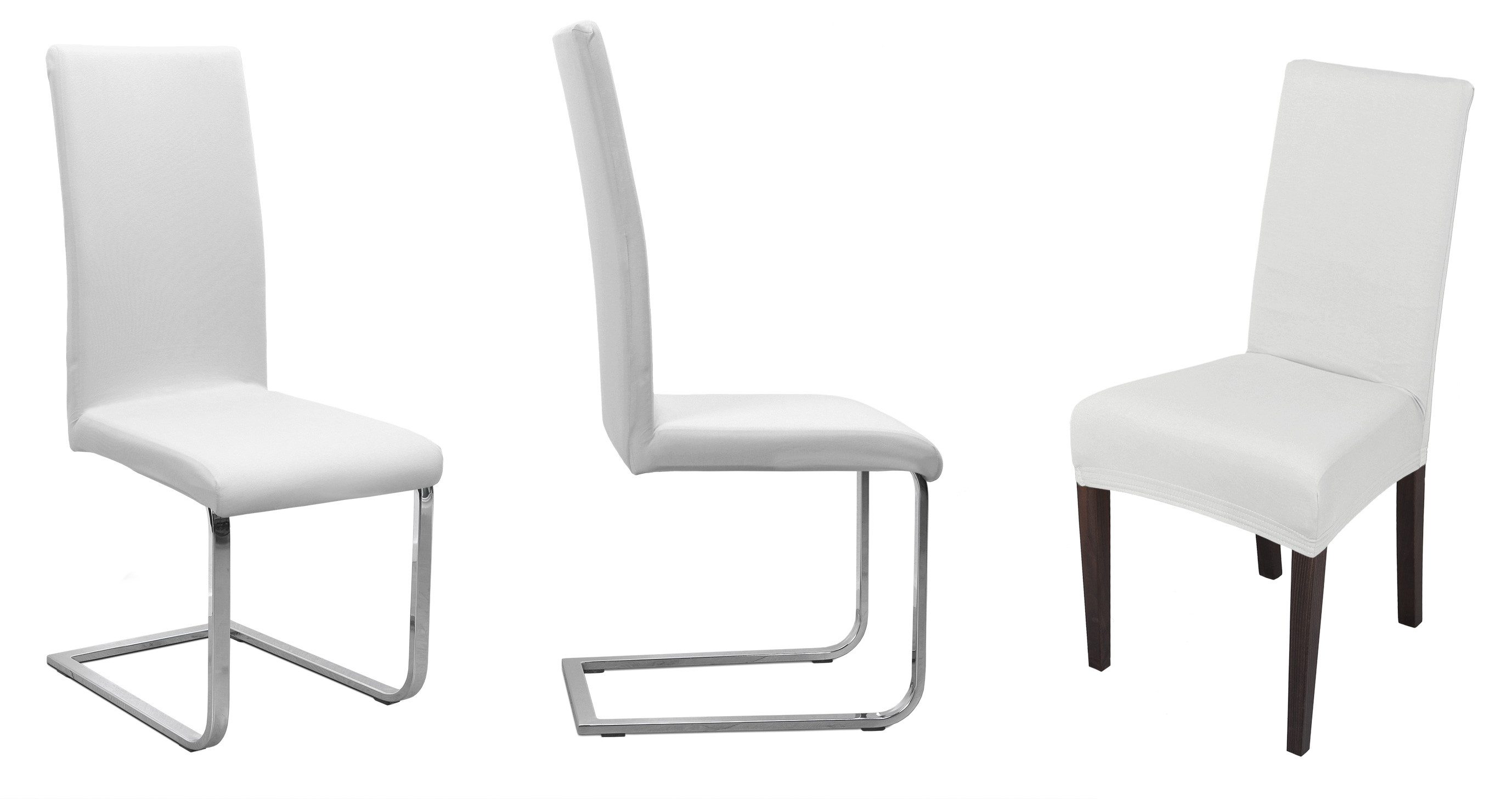 Beautex Stuhlhusse Jersey Baumwolle elastisch für Stühle und Schwingstühle 2er Set