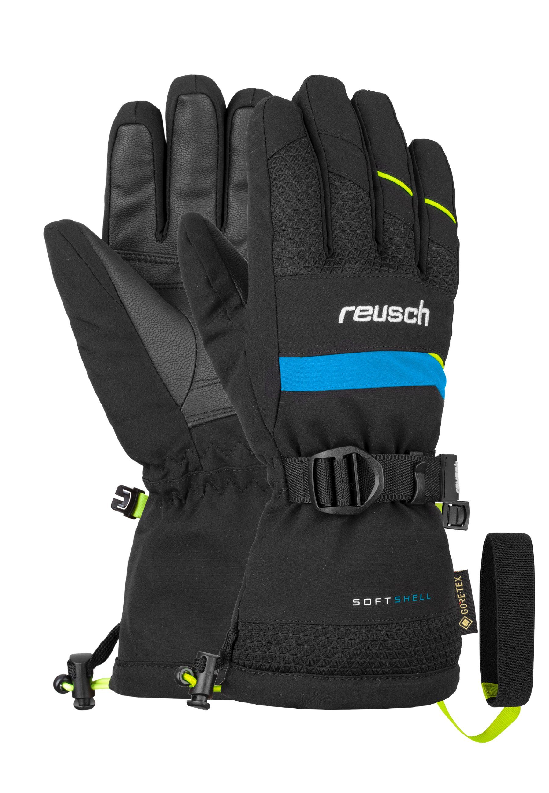 Reusch GORE-TEX® Skihandschuhe schwarz-blau mit wasserdichter Maxim Membrane Junior