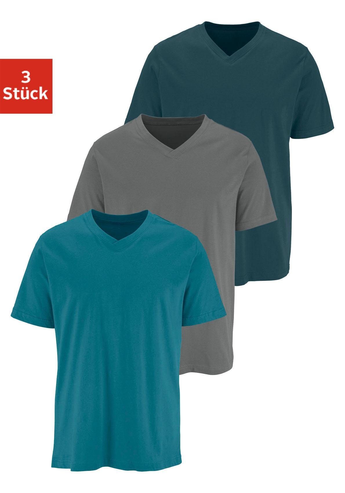 H.I.S T-Shirt (Packung, 3-tlg) mit V-Ausschnitt günstig online kaufen