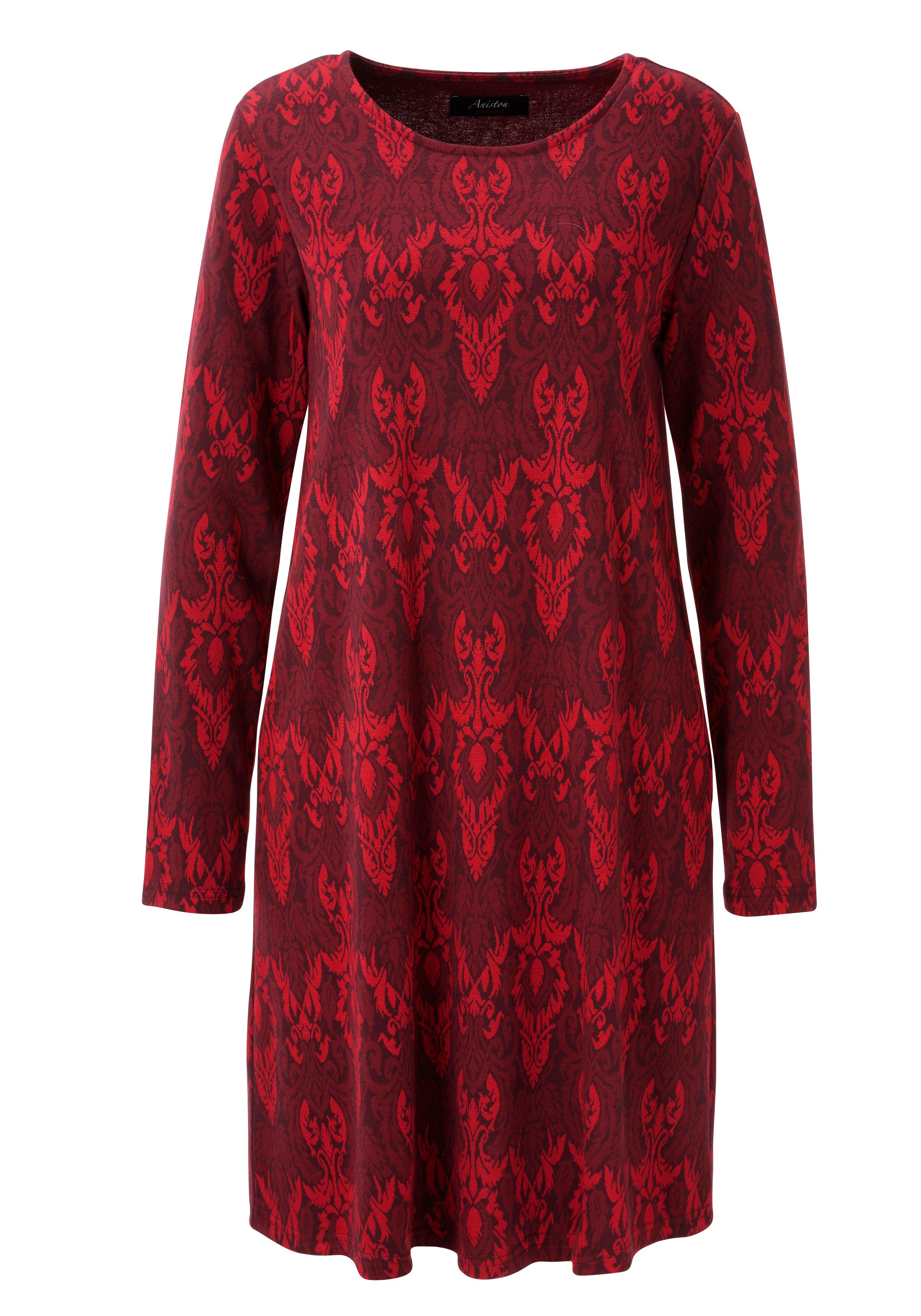 Aniston CASUAL A-Linien-Kleid mit großflächigem Ornament-Muster - NEUE KOLLEKTION – Bild 5 von 5