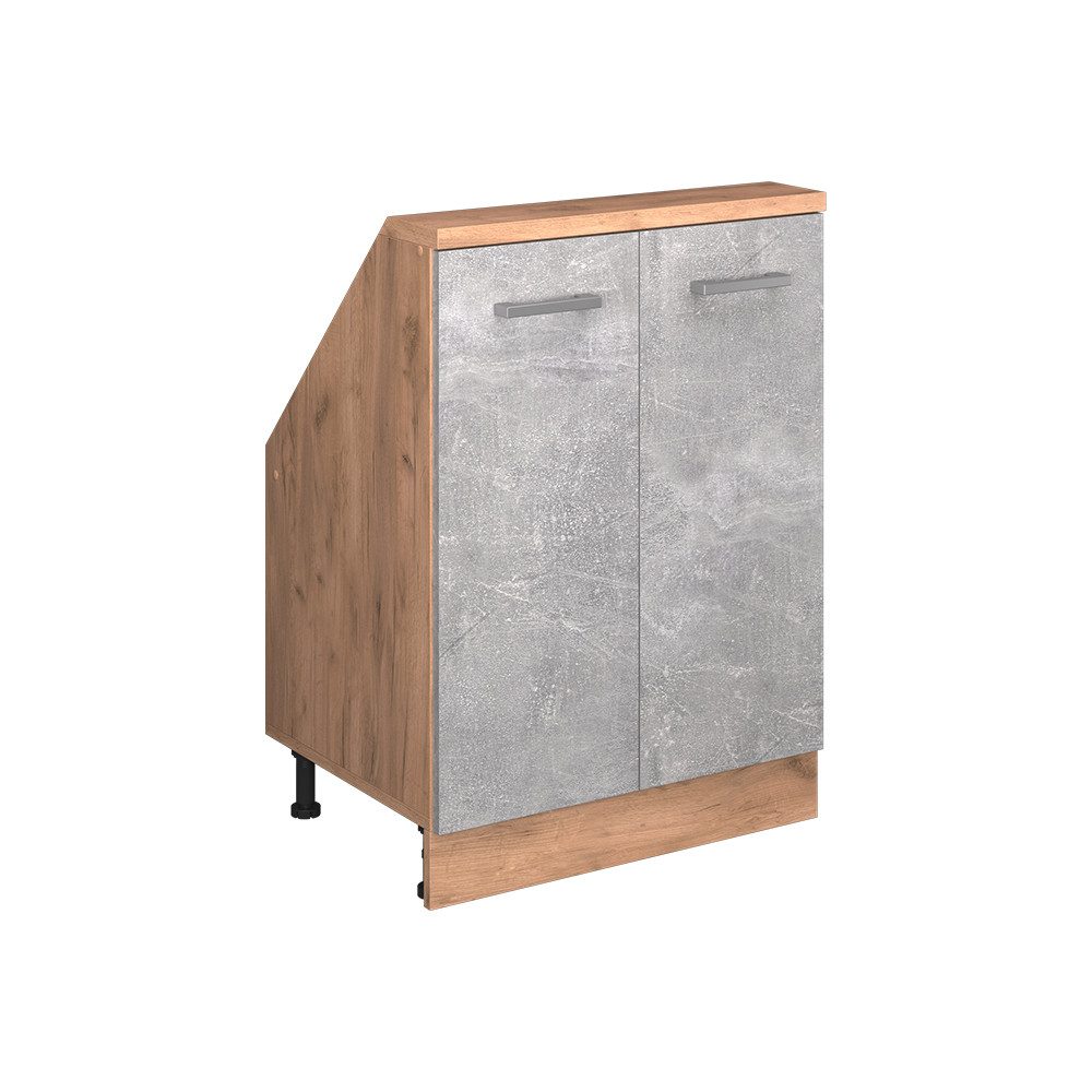Vicco Unterschrank R-Line, Beton/Goldkraft Eiche, 60 günstig online kaufen