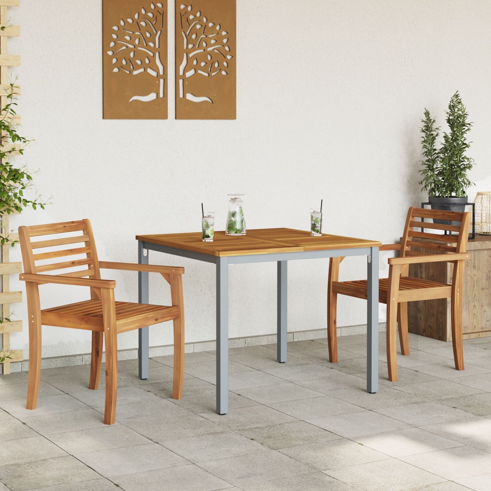 vidaXL Gartentisch Gartentisch 90x90x75 cm Massivholz günstig online kaufen