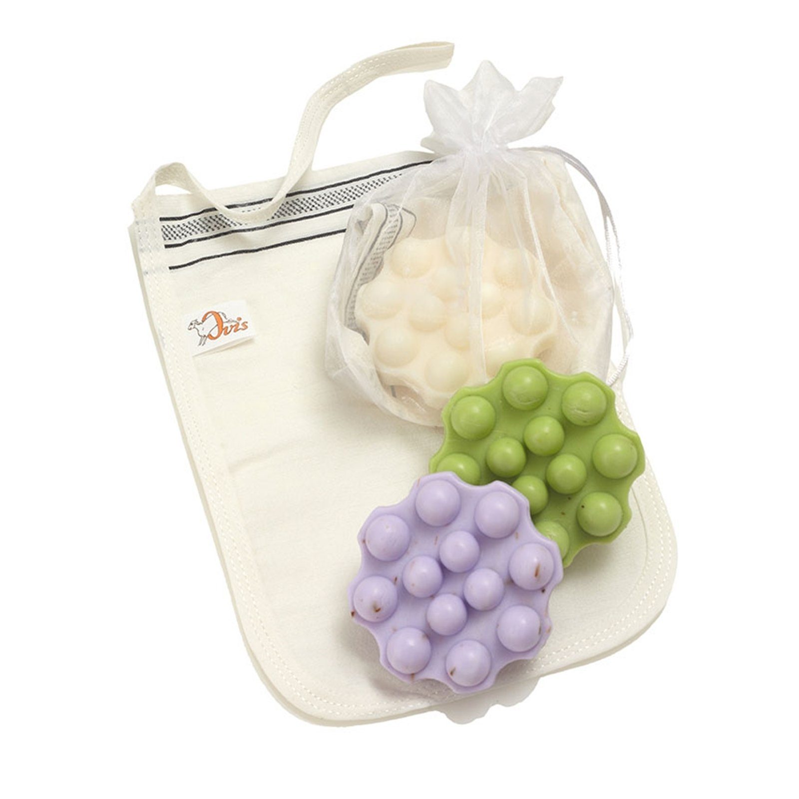 HTI-Living Wellness-Pflegeset Seife Massage-Set mit Organzabeutel und Seife, 2-tlg., 1 Seife Massage-Set mit 1 Organzabeutel und mit 1 Seife