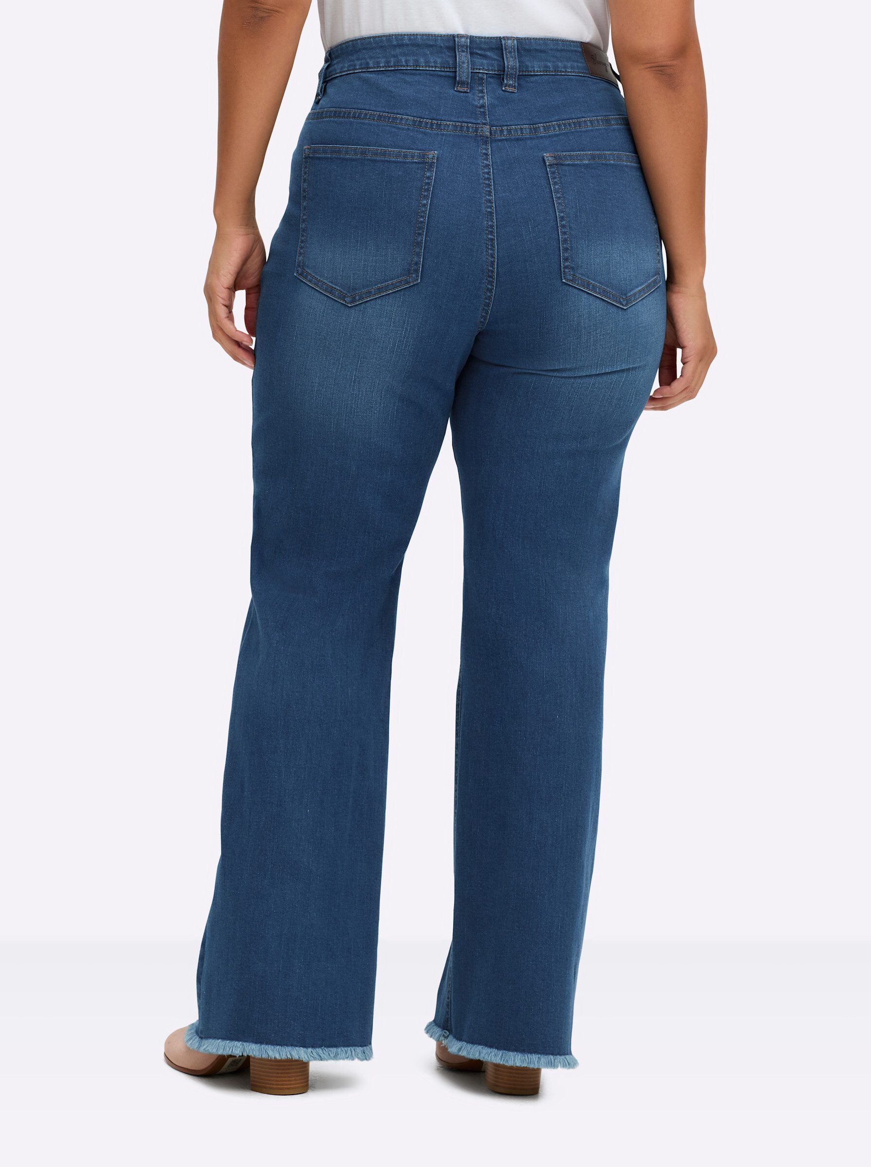 Sheego Bequeme Jeans Bootcut-Jeans . günstig online kaufen
