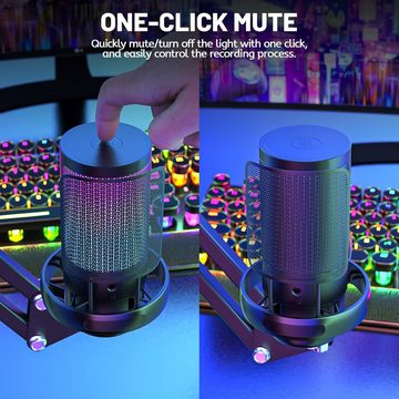 COOL-i ® Mikrofon (Set), Kondensator,USB-Gaming-Mikrofon-Kit,192kHZ/24,Gaming/Studio/Youtuber