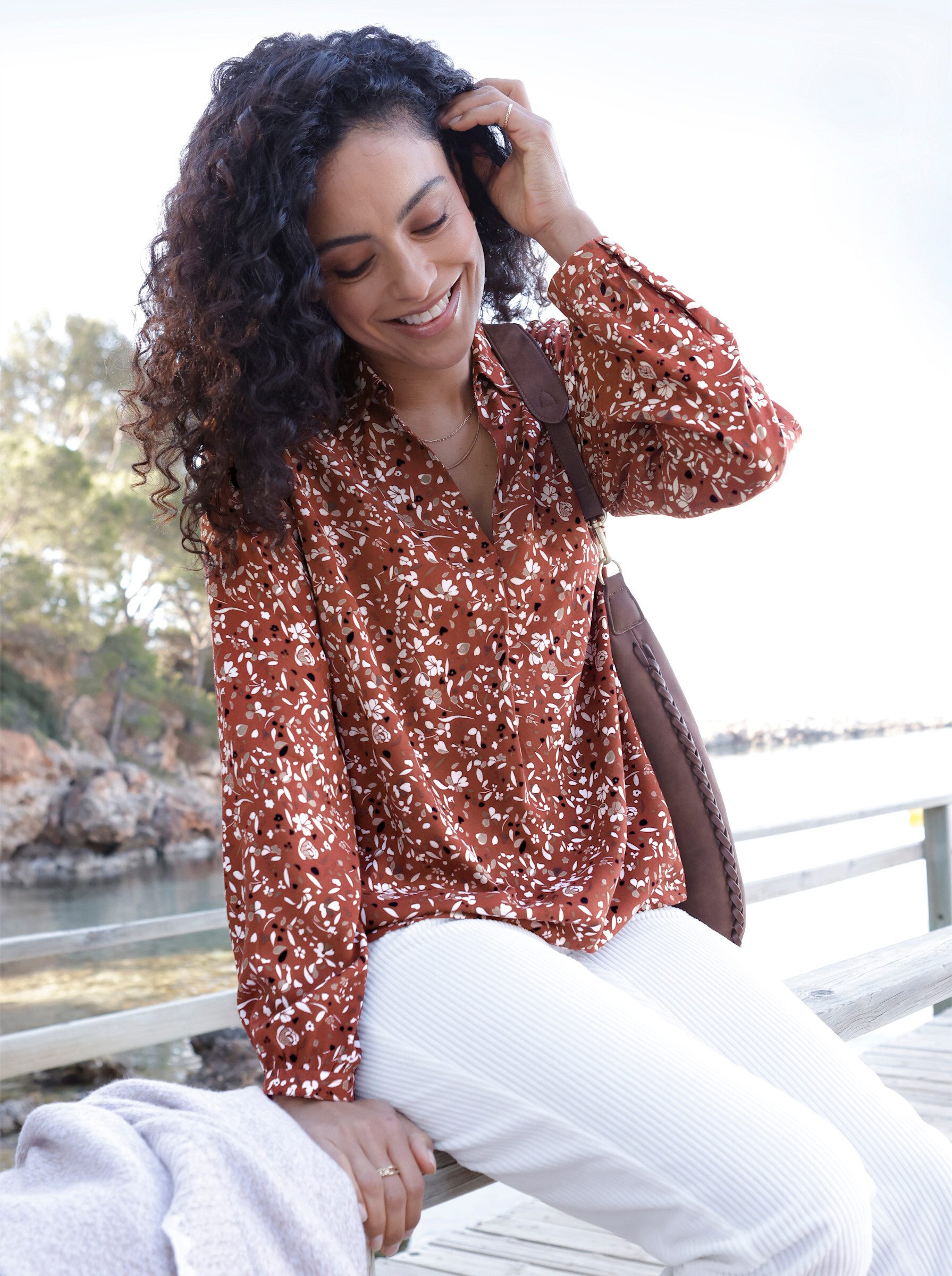 Witt Klassische Bluse Druckbluse Langarm