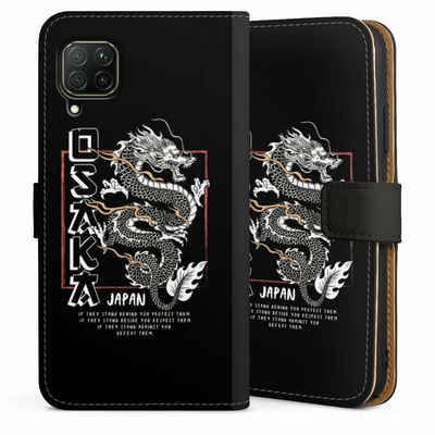 DeinDesign Handyhülle Japan Drache Meer Osaka Dragon, Huawei P40 Lite Hülle Handy Flip Case Wallet Cover Handytasche Leder