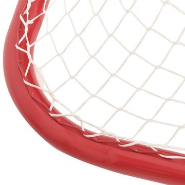vidaXL Fußballtor Hockey-Tor Rot und Weiß 183x71x122 cm Polyester